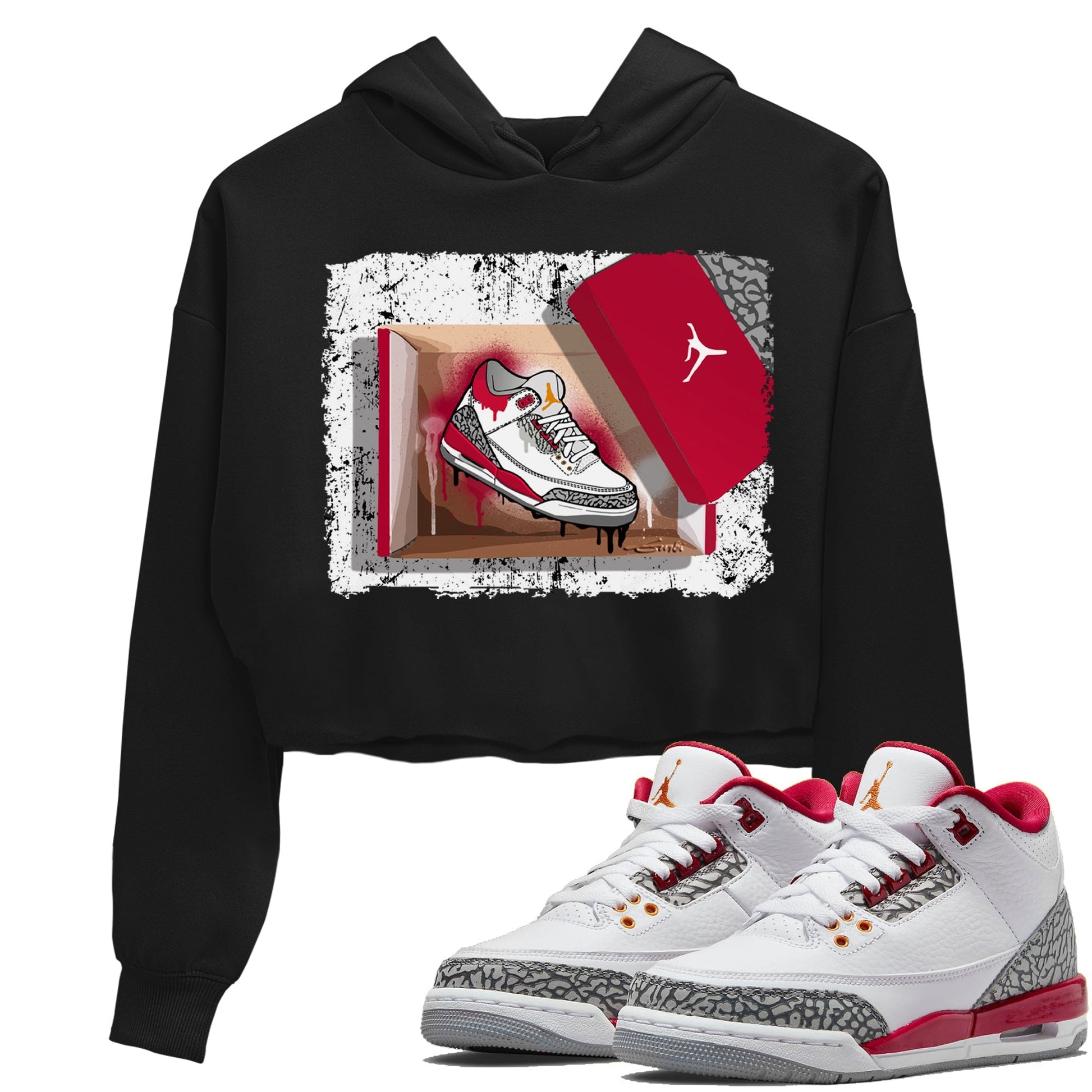 Jordan 3 Cardinal Sneaker Match Tees New Kicks Sneaker Tees Jordan 3 Cardinal Sneaker Release Tees Women's Shirts