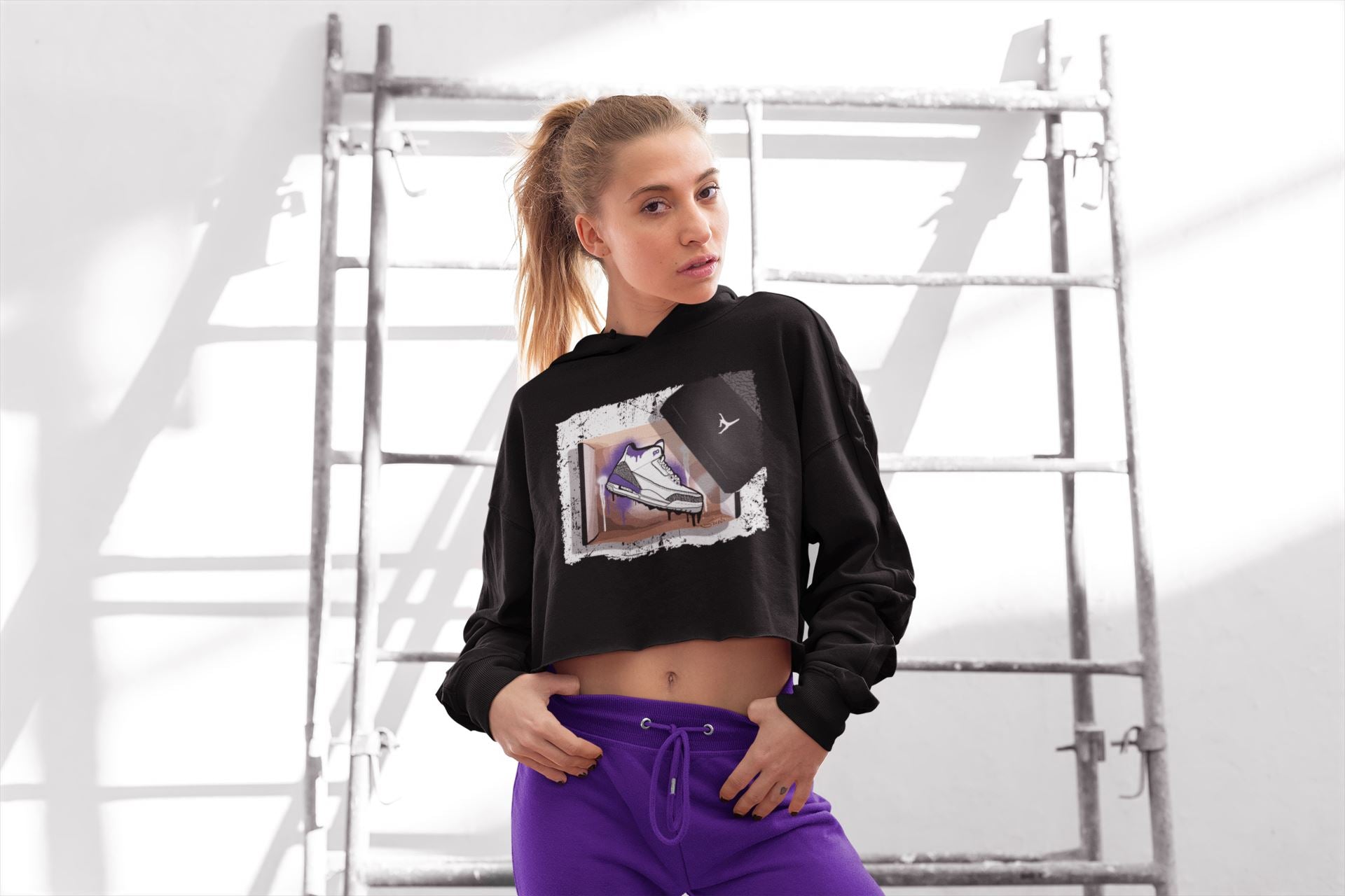Jordan 3 Dark Iris Sneaker Match Tees New Kicks Sneaker Tees Jordan 3 Dark Iris Sneaker Release Tees Women's Shirts