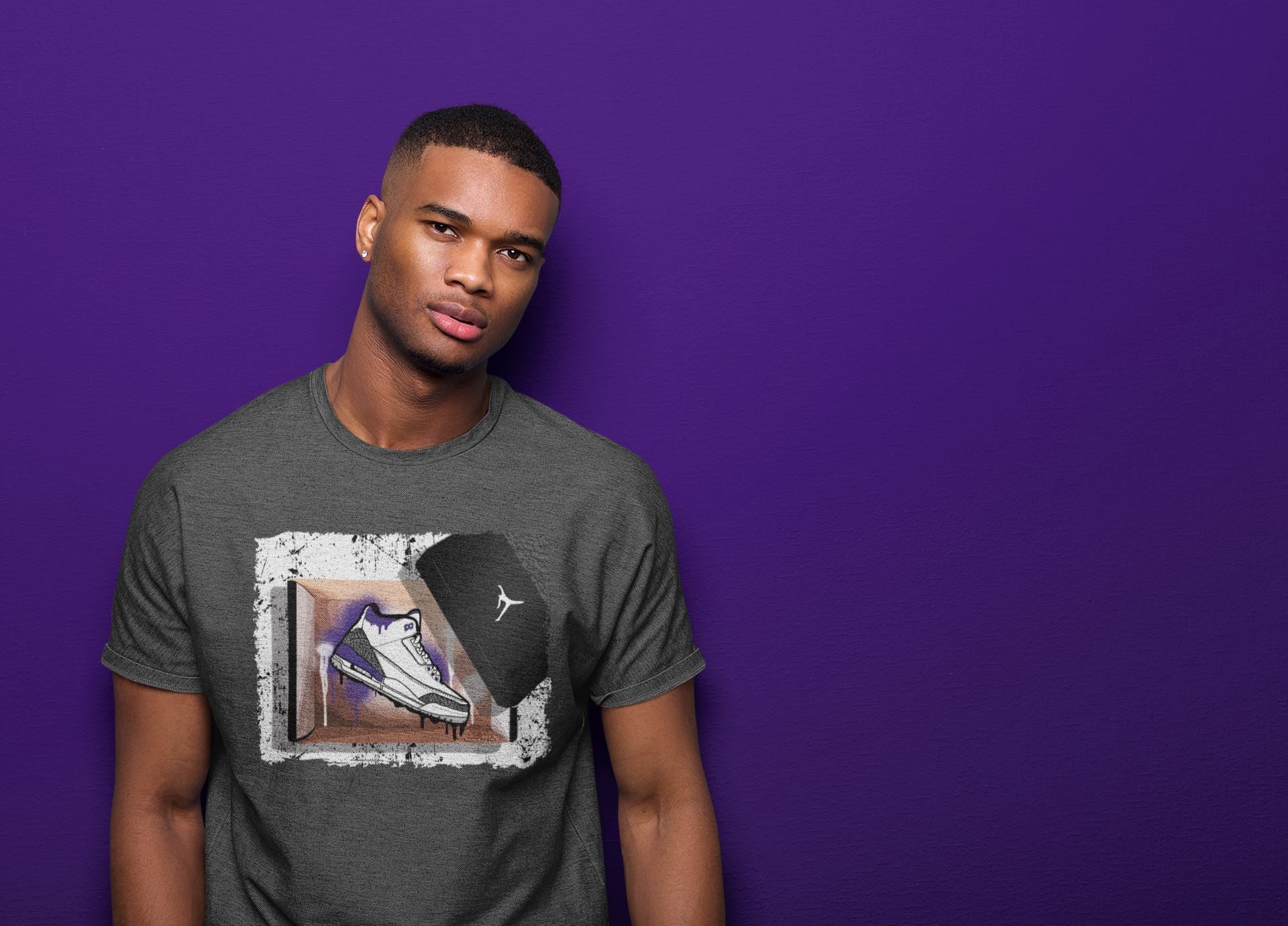 Jordan 3 Dark Iris Sneaker Match Tees New Kicks Sneaker Tees Jordan 3 Dark Iris Sneaker Release Tees Unisex Shirts