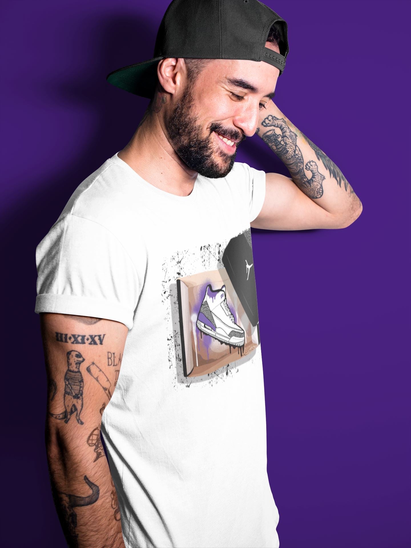 Jordan 3 Dark Iris Sneaker Match Tees New Kicks Sneaker Tees Jordan 3 Dark Iris Sneaker Release Tees Unisex Shirts