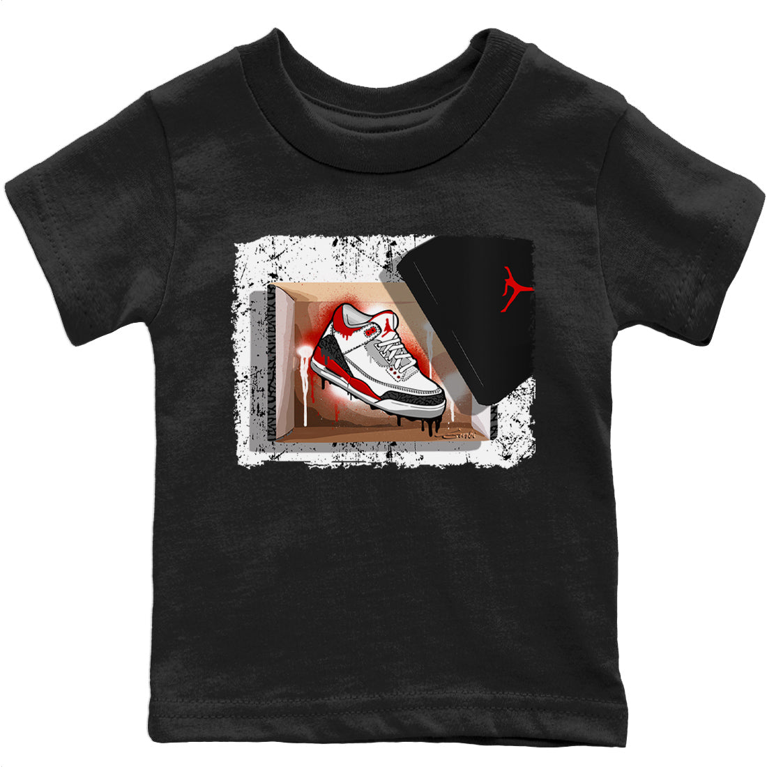 Jordan 3 Fire Red Sneaker Match Tees New Kicks Sneaker Tees Jordan 3 Fire Red Sneaker Release Tees Kids Shirts