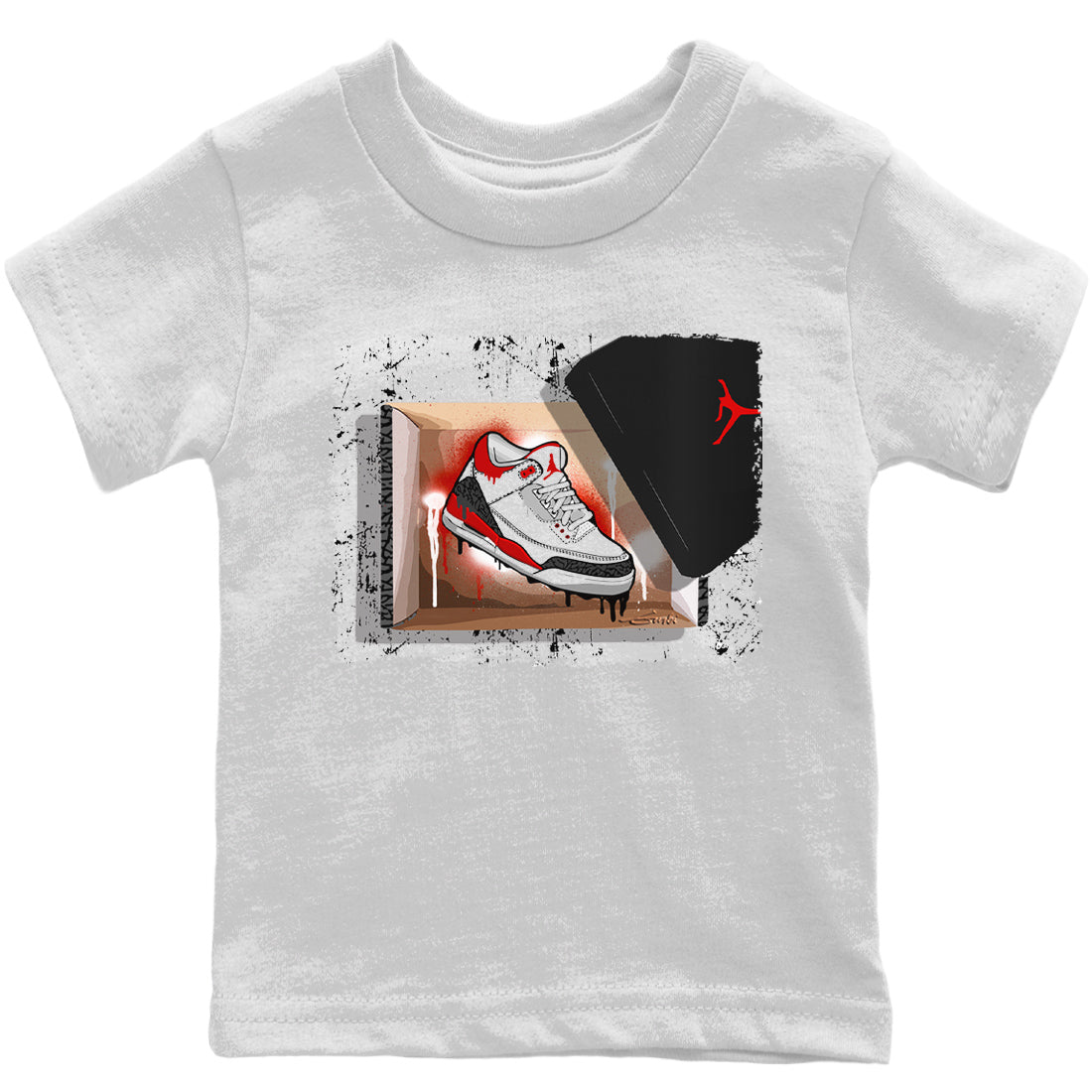 Jordan 3 Fire Red Sneaker Match Tees New Kicks Sneaker Tees Jordan 3 Fire Red Sneaker Release Tees Kids Shirts
