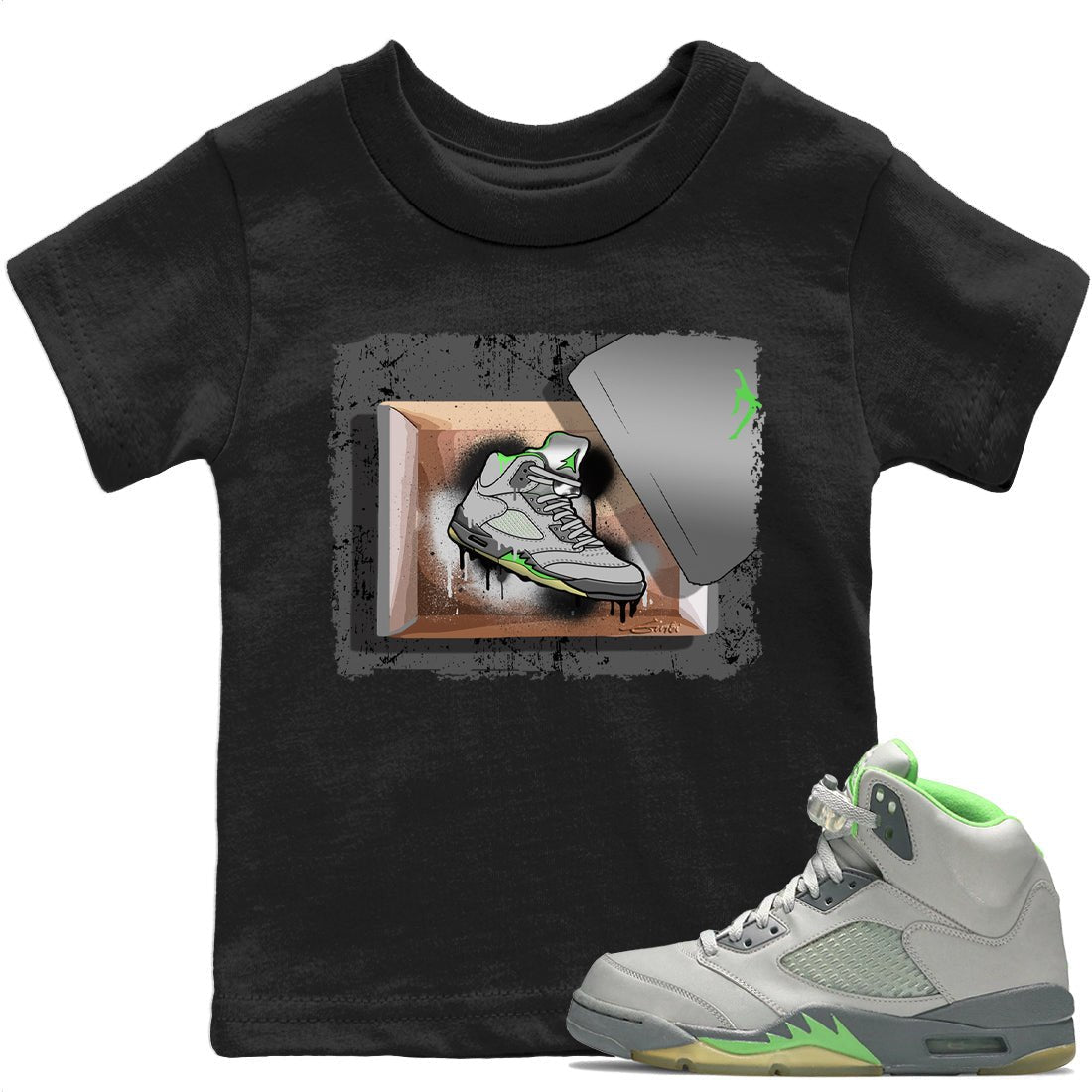 Jordan 5 Green Bean Sneaker Match Tees New Kicks Sneaker Tees Jordan 5 Green Bean Sneaker Release Tees Kids Shirts