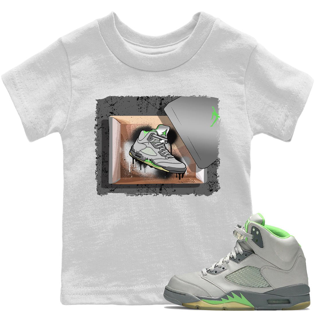 Jordan 5 Green Bean Sneaker Match Tees New Kicks Sneaker Tees Jordan 5 Green Bean Sneaker Release Tees Kids Shirts