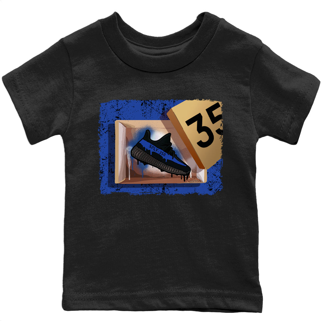 Yeezy 350 Dazzling Blue Sneaker Match Tees New Kicks Sneaker Tees Yeezy 350 Dazzling Blue Sneaker Release Tees Kids Shirts