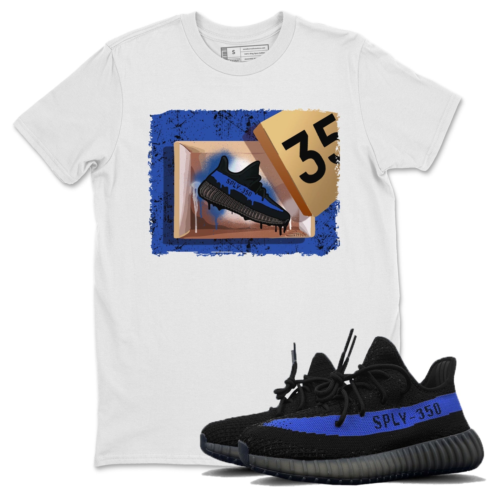 Yeezy 350 Dazzling Blue Sneaker Match Tees New Kicks Sneaker Tees Yeezy 350 Dazzling Blue Sneaker Release Tees Unisex Shirts