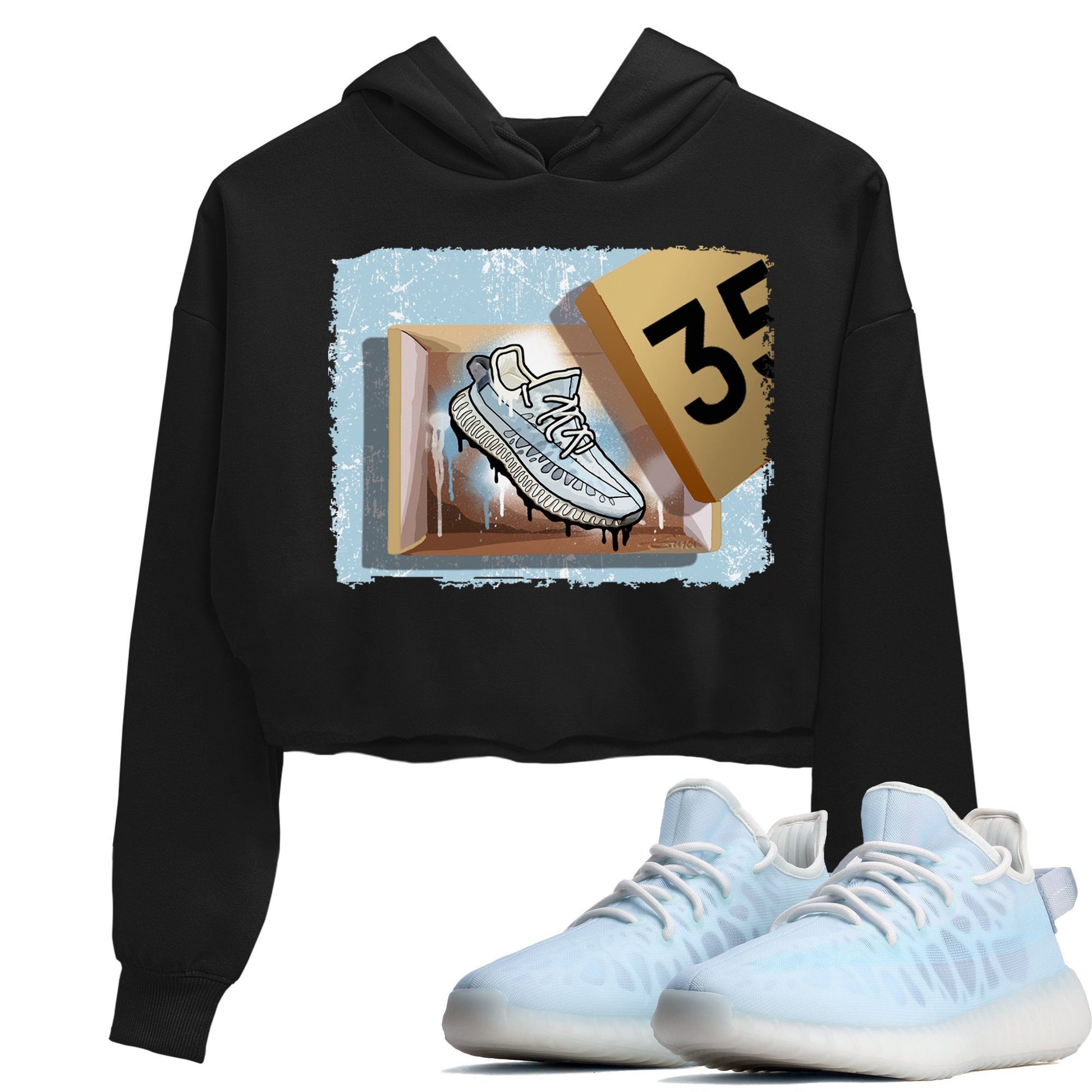 Yeezy 350 Mono Ice Sneaker Match Tees New Kicks Sneaker Tees Yeezy 350 Mono Ice Sneaker Release Tees Women's Shirts