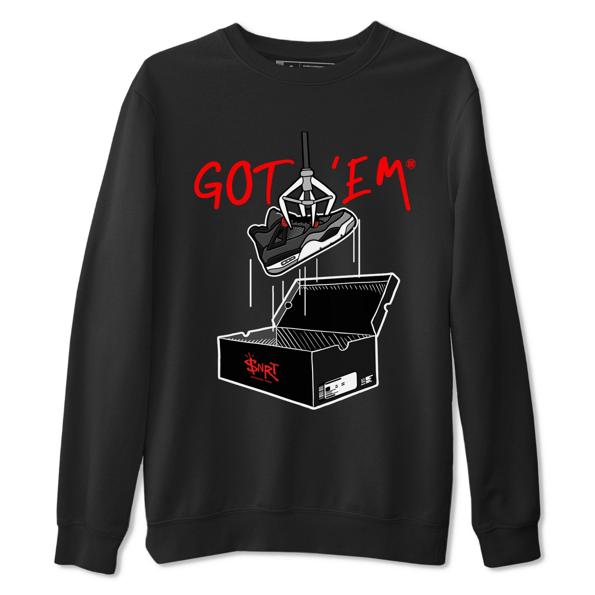 Air Jordan 4 Infrared shirt to match jordans New Treasure Hunter sneaker tees Air Jordan 4 Retro Infrared SNRT Sneaker Release Tees unisex cotton Black 2 crew neck shirt