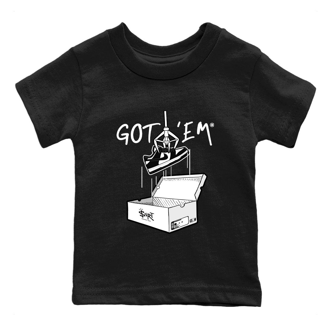 Dunk Low Panda shirt to match jordans New Treasure Hunter sneaker tees Dunk Panda SNRT sneaker release tees baby toddler Black 2 cotton Shirt