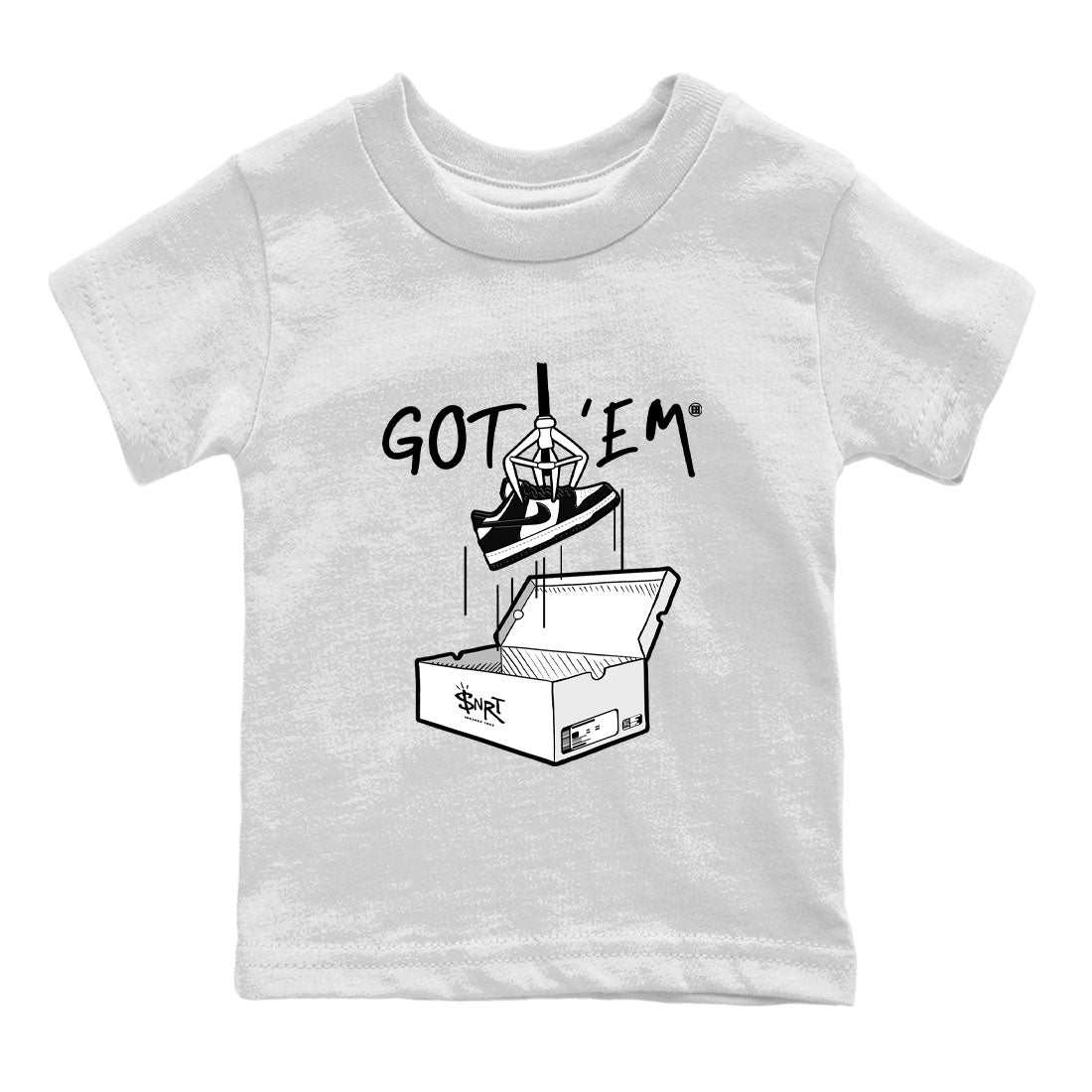 Dunk Low Panda shirt to match jordans New Treasure Hunter sneaker tees Dunk Panda SNRT sneaker release tees baby toddler White 2 cotton Shirt