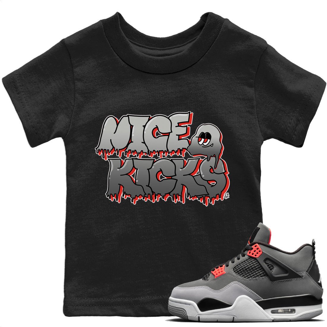 Jordan 4 Infrared Sneaker Match Tees Nice Kicks Sneaker Tees Jordan 4 Infrared Sneaker Release Tees Kids Shirts