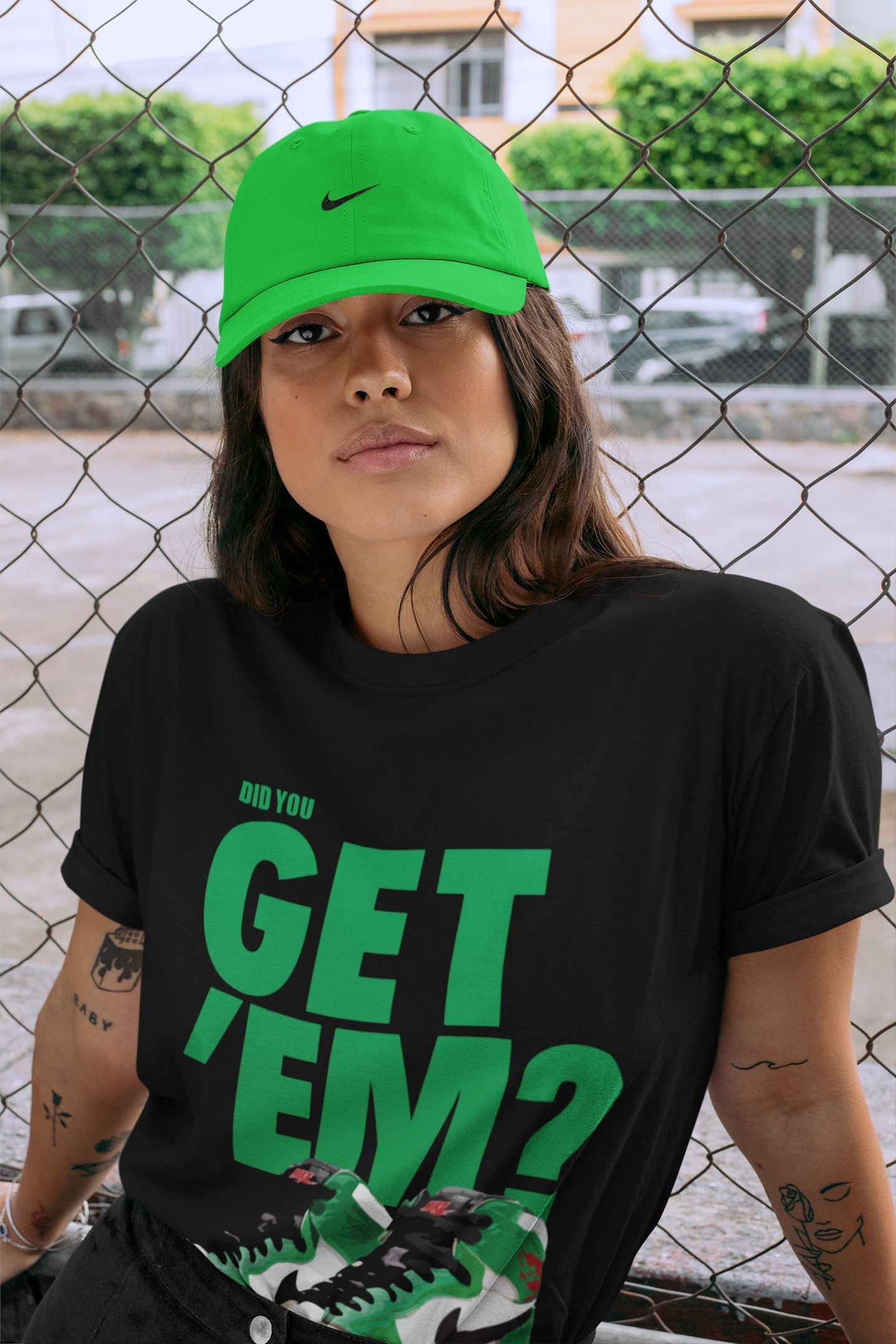 Jordan 1 Lucky Green Sneaker Match Tees Did You Get Em SNRT Sneaker Tees Jordan 1 Lucky Green SNRT Sneaker Release Tees Unisex Shirts