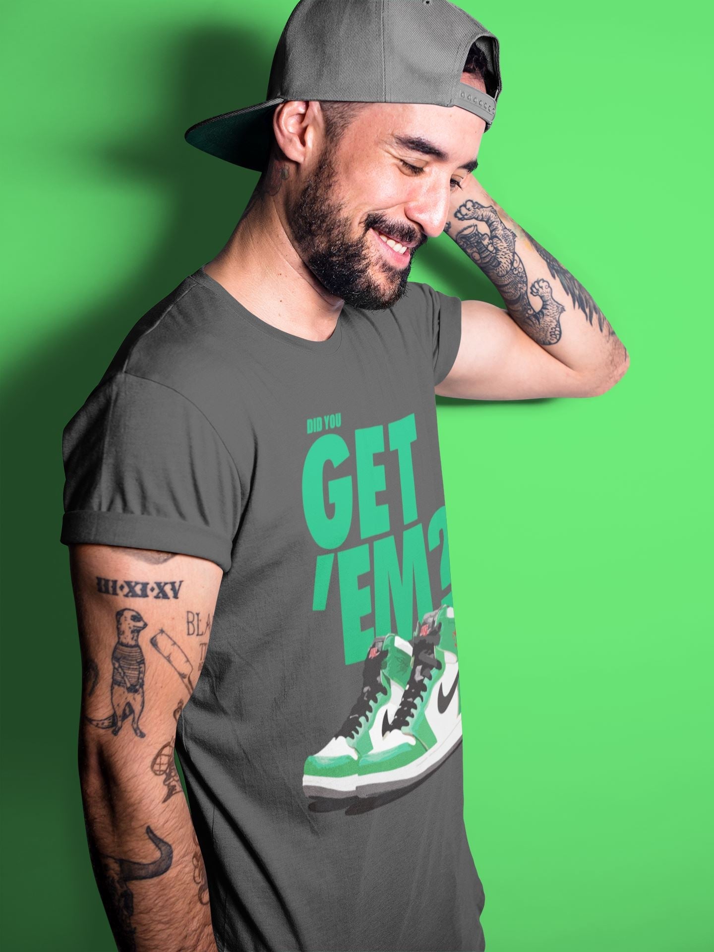 Jordan 1 Lucky Green Sneaker Match Tees Did You Get Em SNRT Sneaker Tees Jordan 1 Lucky Green SNRT Sneaker Release Tees Unisex Shirts