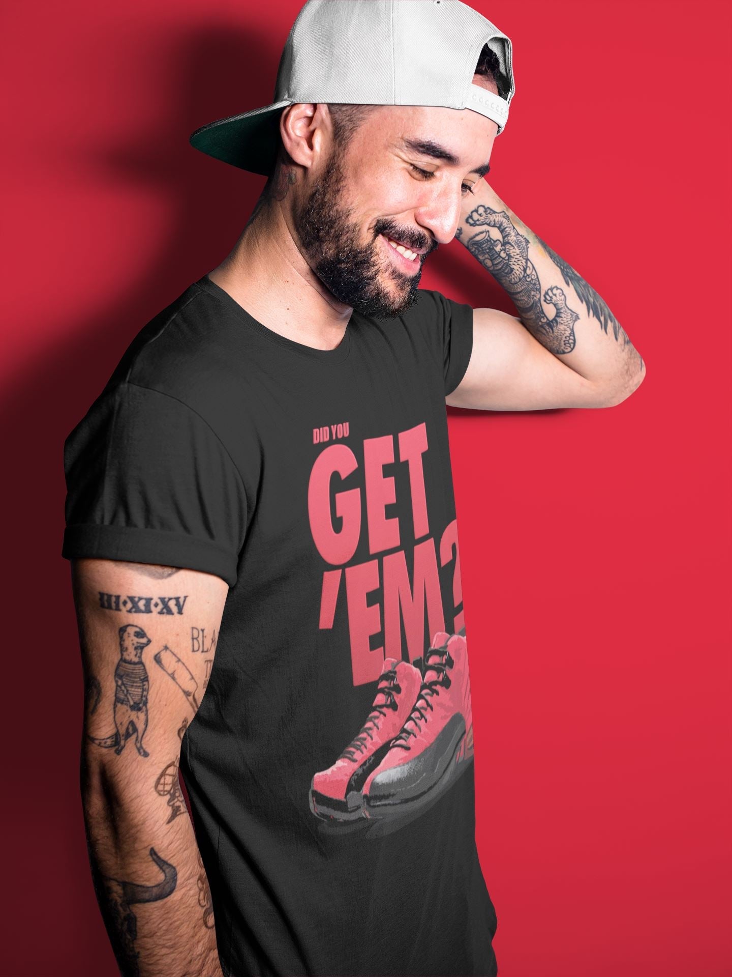 Jordan 12 Reverse Flu Game Sneaker Match Tees Did You Get Em SNRT Sneaker Tees Jordan 12 Reverse Flu Game SNRT Sneaker Release Tees Unisex Shirts
