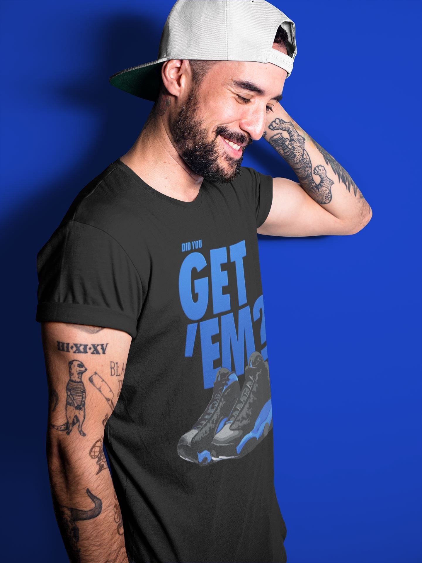 Jordan 13 Hyper Royal Sneaker Match Tees Did You Get Em SNRT Sneaker Tees Jordan 13 Hyper Royal SNRT Sneaker Release Tees Unisex Shirts