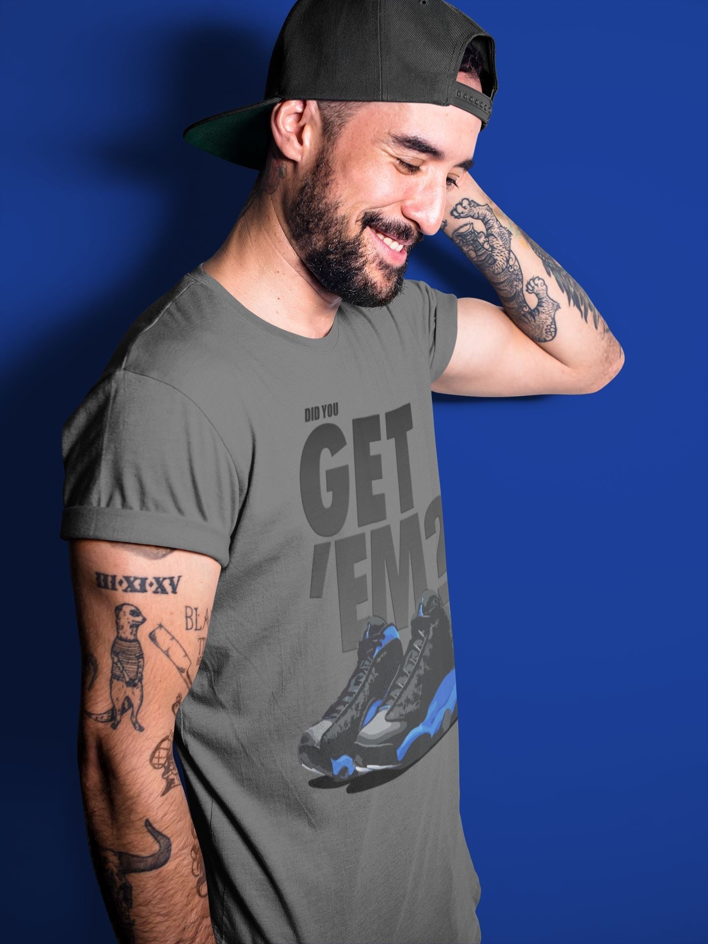 Jordan 13 Hyper Royal Sneaker Match Tees Did You Get Em SNRT Sneaker Tees Jordan 13 Hyper Royal SNRT Sneaker Release Tees Unisex Shirts