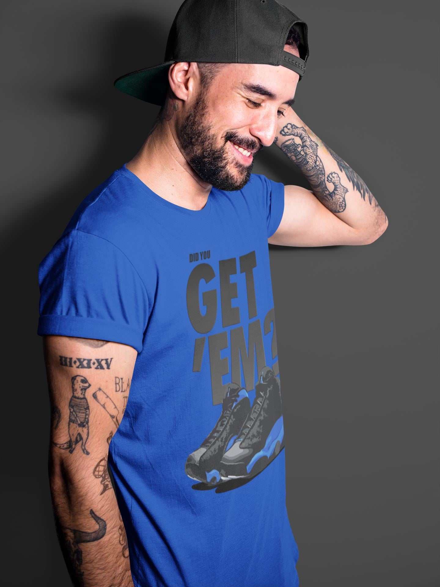 Jordan 13 Hyper Royal Sneaker Match Tees Did You Get Em SNRT Sneaker Tees Jordan 13 Hyper Royal SNRT Sneaker Release Tees Unisex Shirts