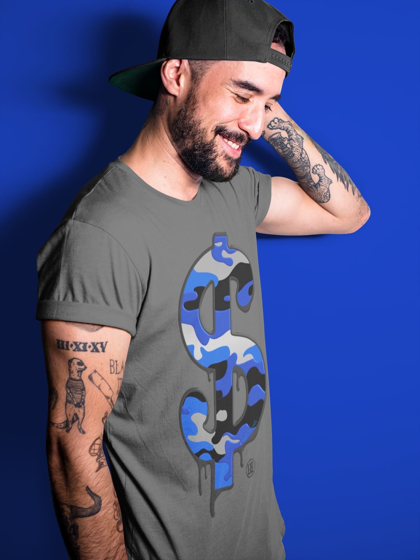 Jordan 13 Hyper Royal Sneaker Match Tees Dollar Camo Sneaker Tees Jordan 13 Hyper Royal Sneaker Release Tees Unisex Shirts