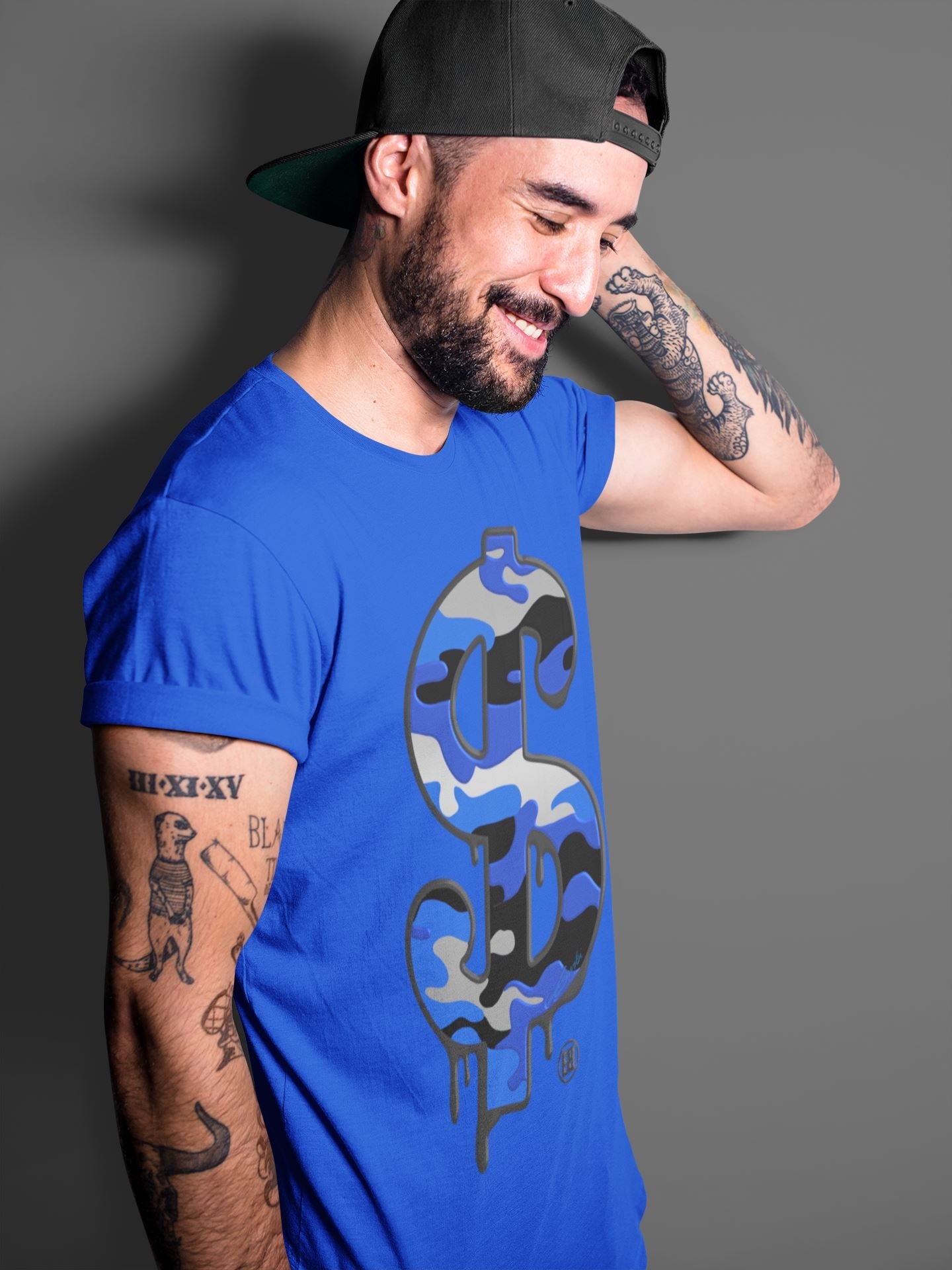 Jordan 13 Hyper Royal Sneaker Match Tees Dollar Camo Sneaker Tees Jordan 13 Hyper Royal Sneaker Release Tees Unisex Shirts