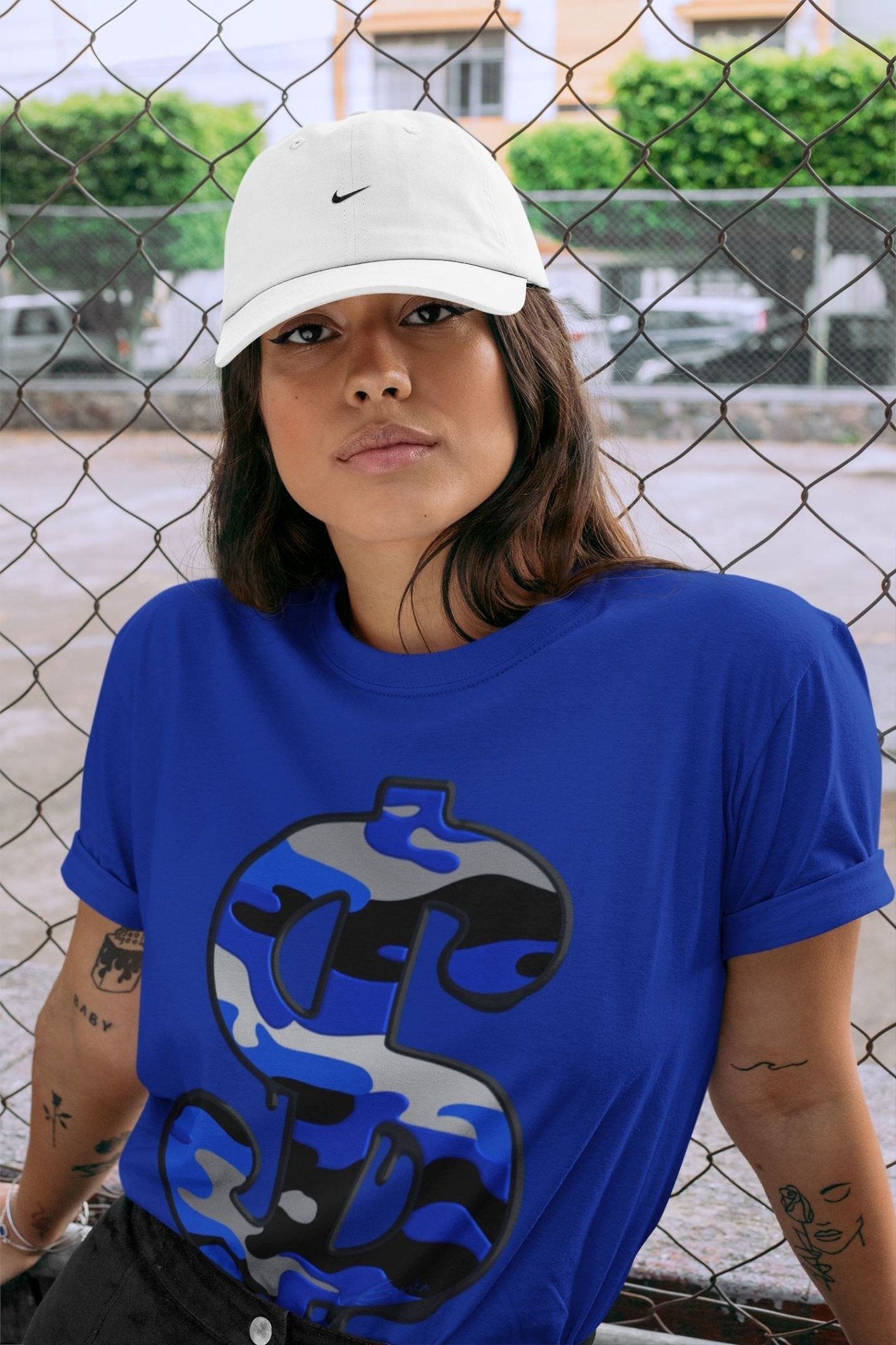 Jordan 13 Hyper Royal Sneaker Match Tees Dollar Camo Sneaker Tees Jordan 13 Hyper Royal Sneaker Release Tees Unisex Shirts