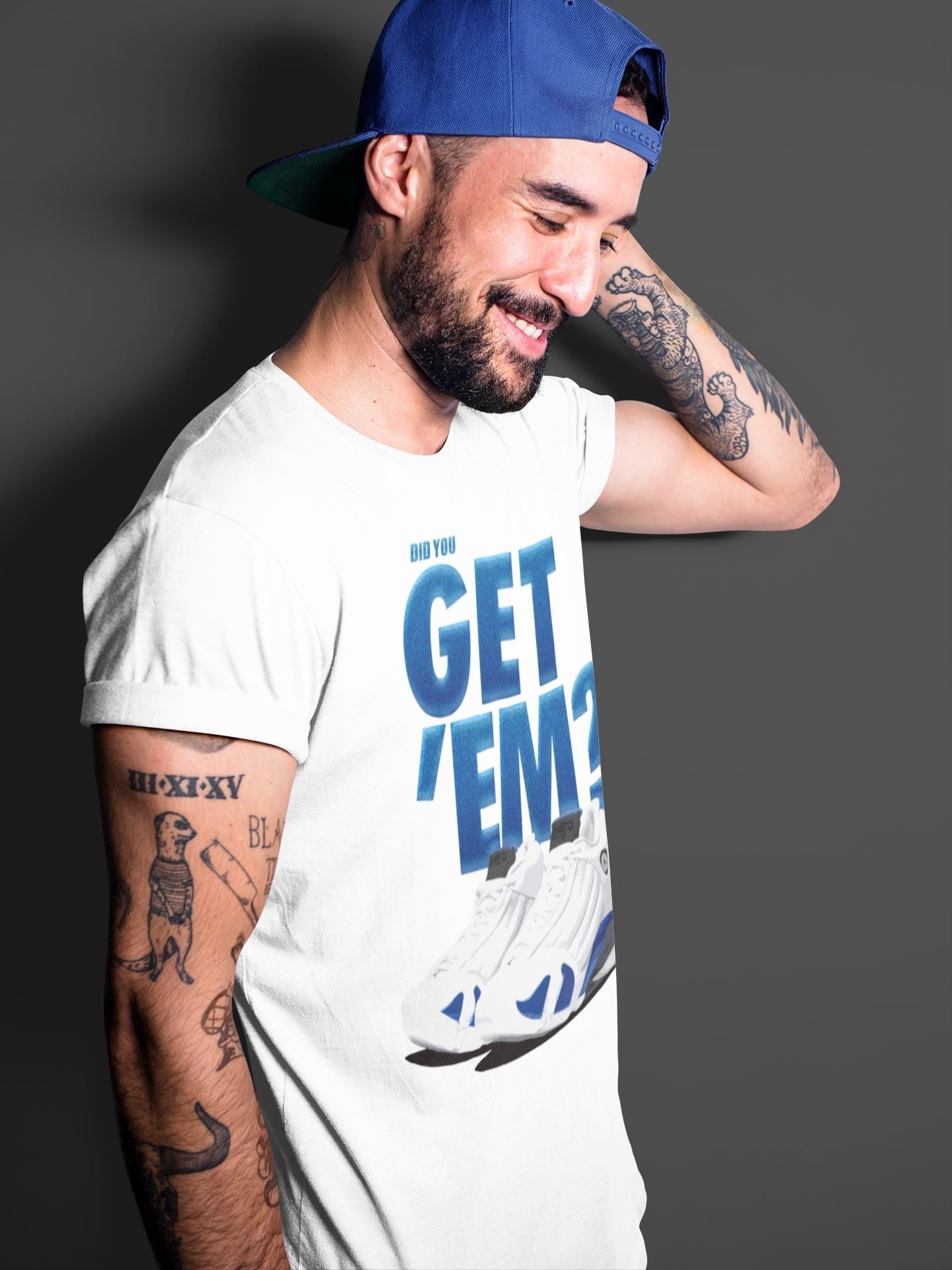 Jordan 14 Hyper Royal Sneaker Match Tees Did You Get Em SNRT Sneaker Tees Jordan 14 Hyper Royal SNRT Sneaker Release Tees Unisex Shirts