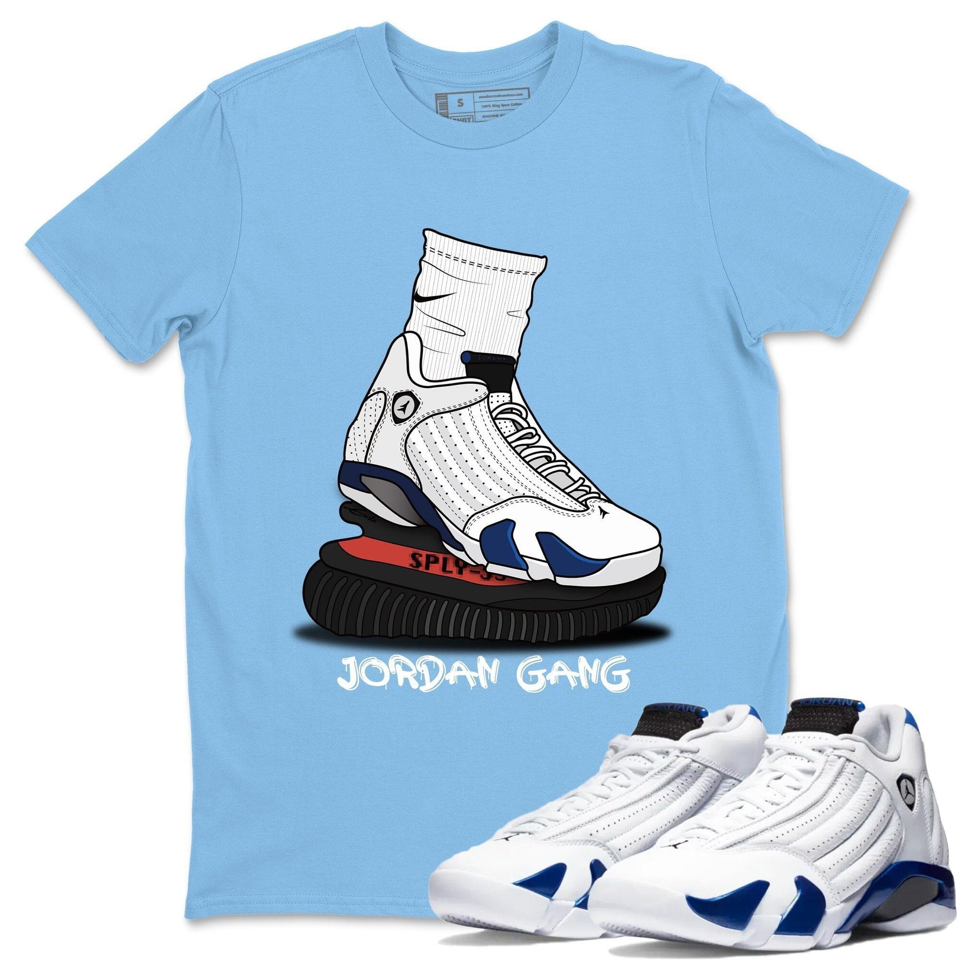 Jordan 14 Hyper Royal Sneaker Match Tees Jordan Gang Sneaker Tees Jordan 14 Hyper Royal Sneaker Release Tees Unisex Shirts