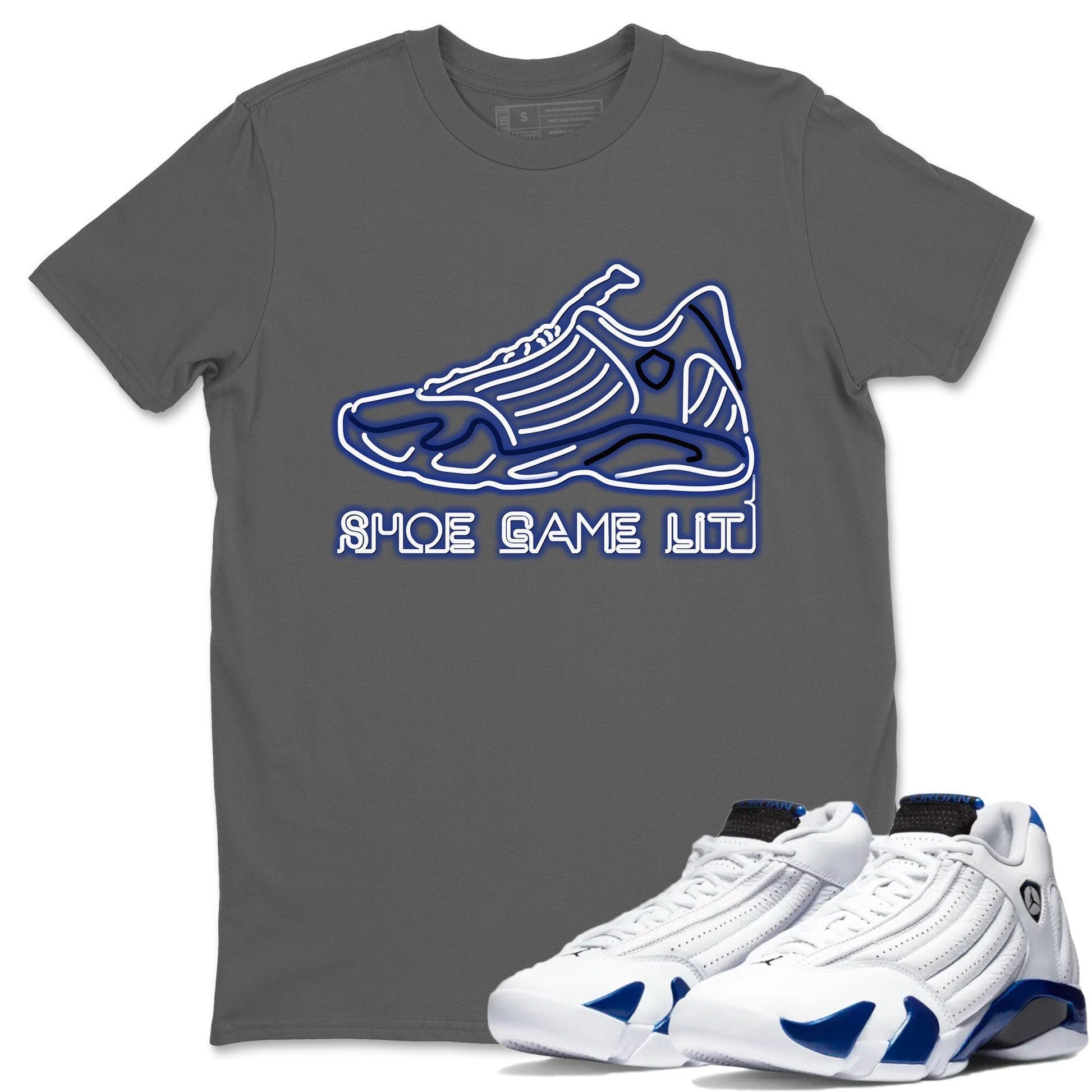 Jordan 14 Hyper Royal Sneaker Match Tees Shoe Game Lit Sneaker Tees Jordan 14 Hyper Royal Sneaker Release Tees Unisex Shirts