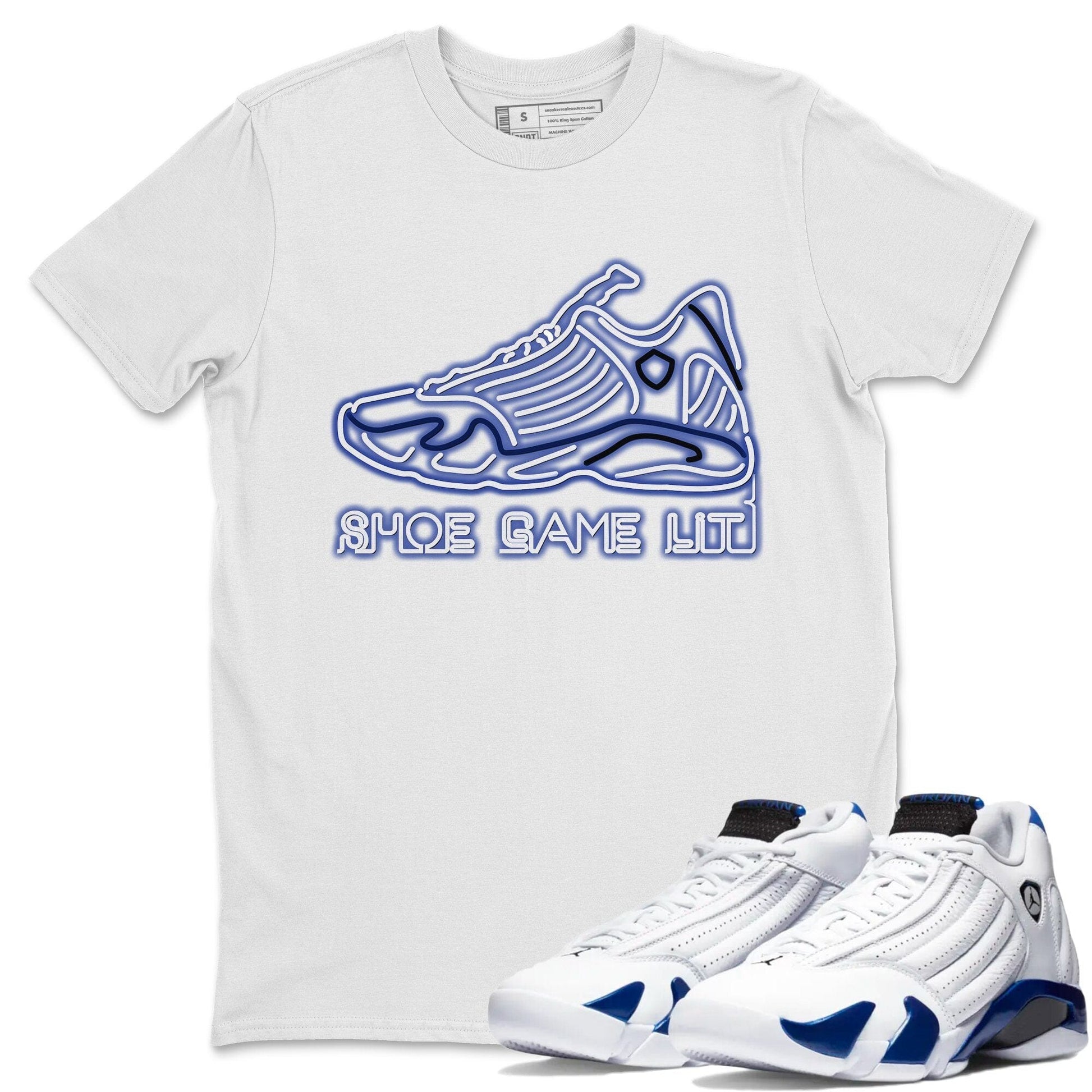 Jordan 14 Hyper Royal Sneaker Match Tees Shoe Game Lit Sneaker Tees Jordan 14 Hyper Royal Sneaker Release Tees Unisex Shirts