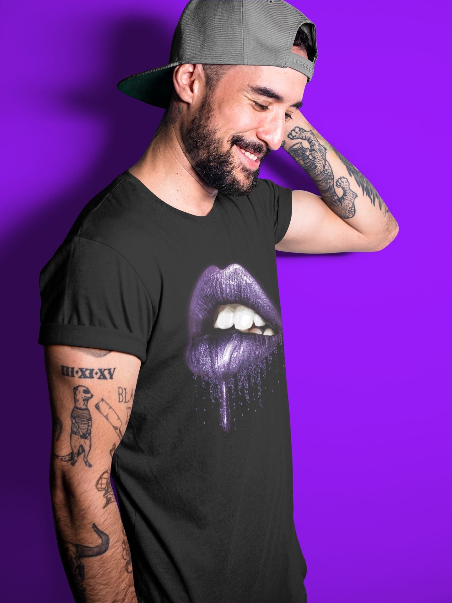 Jordan 3 Court Purple Sneaker Match Tees Dripping Lips Sneaker Tees Jordan 3 Court Purple Sneaker Release Tees Unisex Shirts