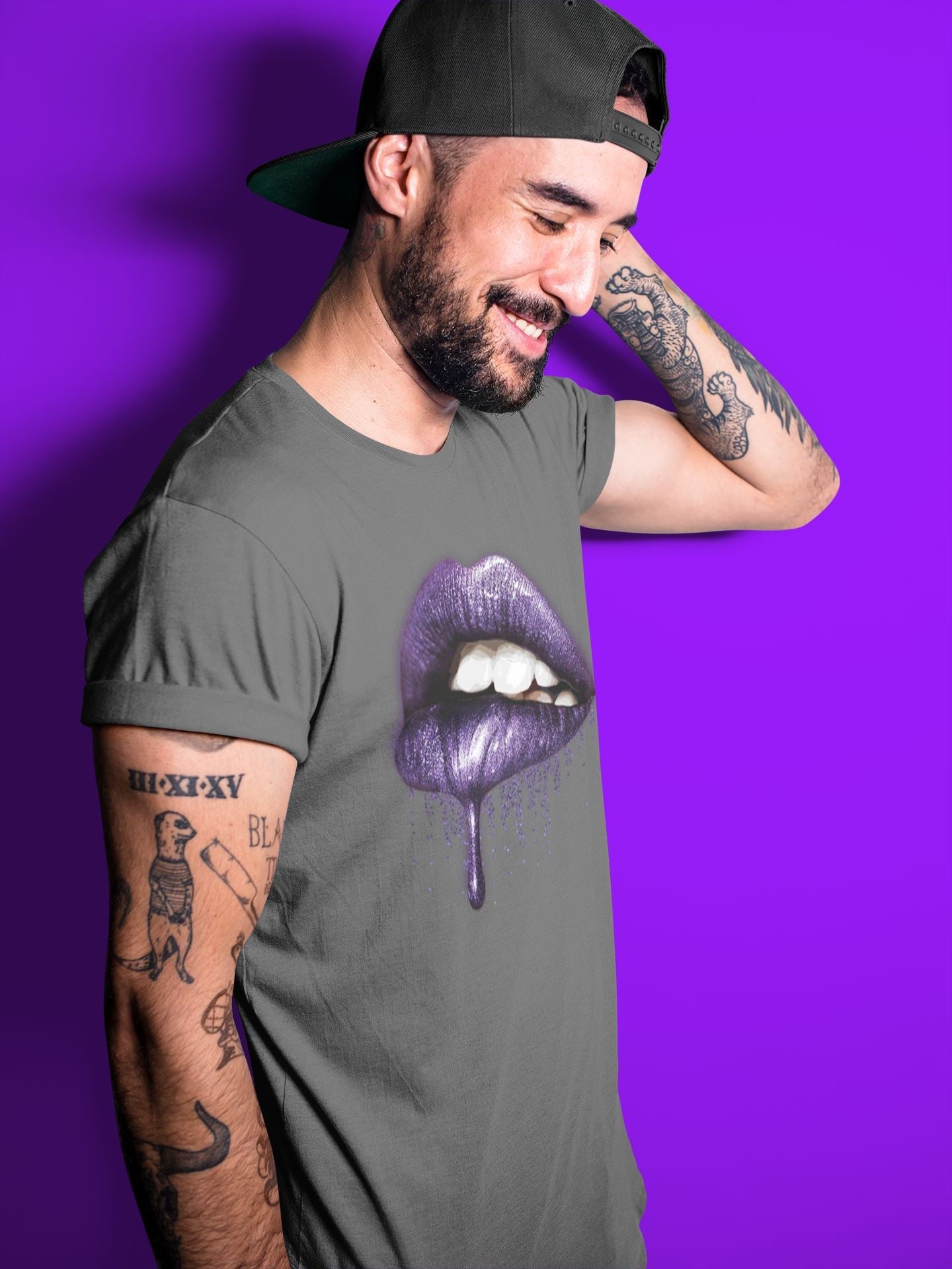 Jordan 3 Court Purple Sneaker Match Tees Dripping Lips Sneaker Tees Jordan 3 Court Purple Sneaker Release Tees Unisex Shirts