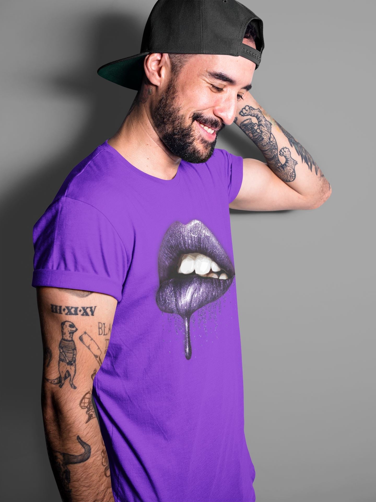 Jordan 3 Court Purple Sneaker Match Tees Dripping Lips Sneaker Tees Jordan 3 Court Purple Sneaker Release Tees Unisex Shirts