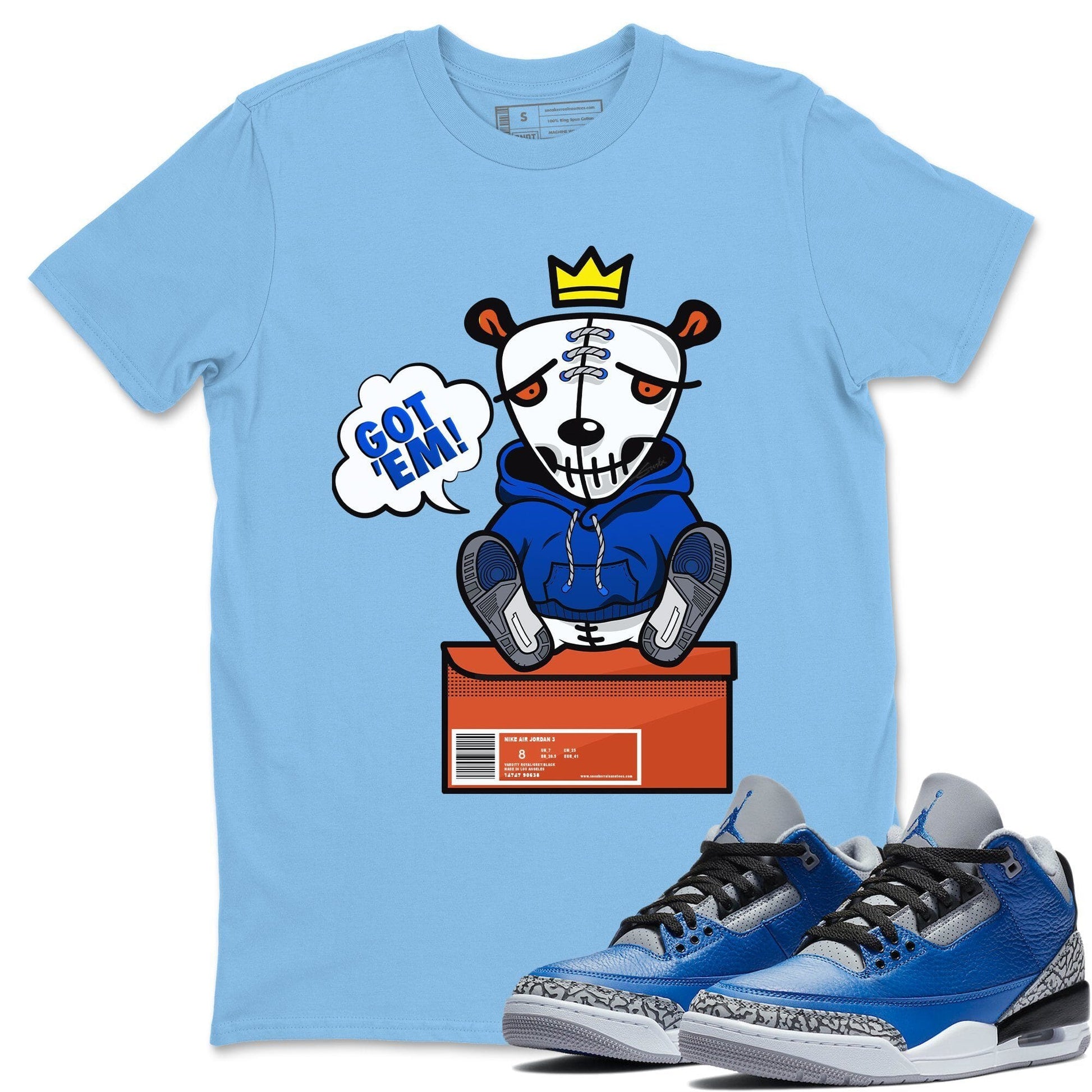 Jordan 3 Varsity Royal Sneaker Match Tees Got Em Sneaker Tees Jordan 3 Varsity Royal Sneaker Release Tees Unisex Shirts