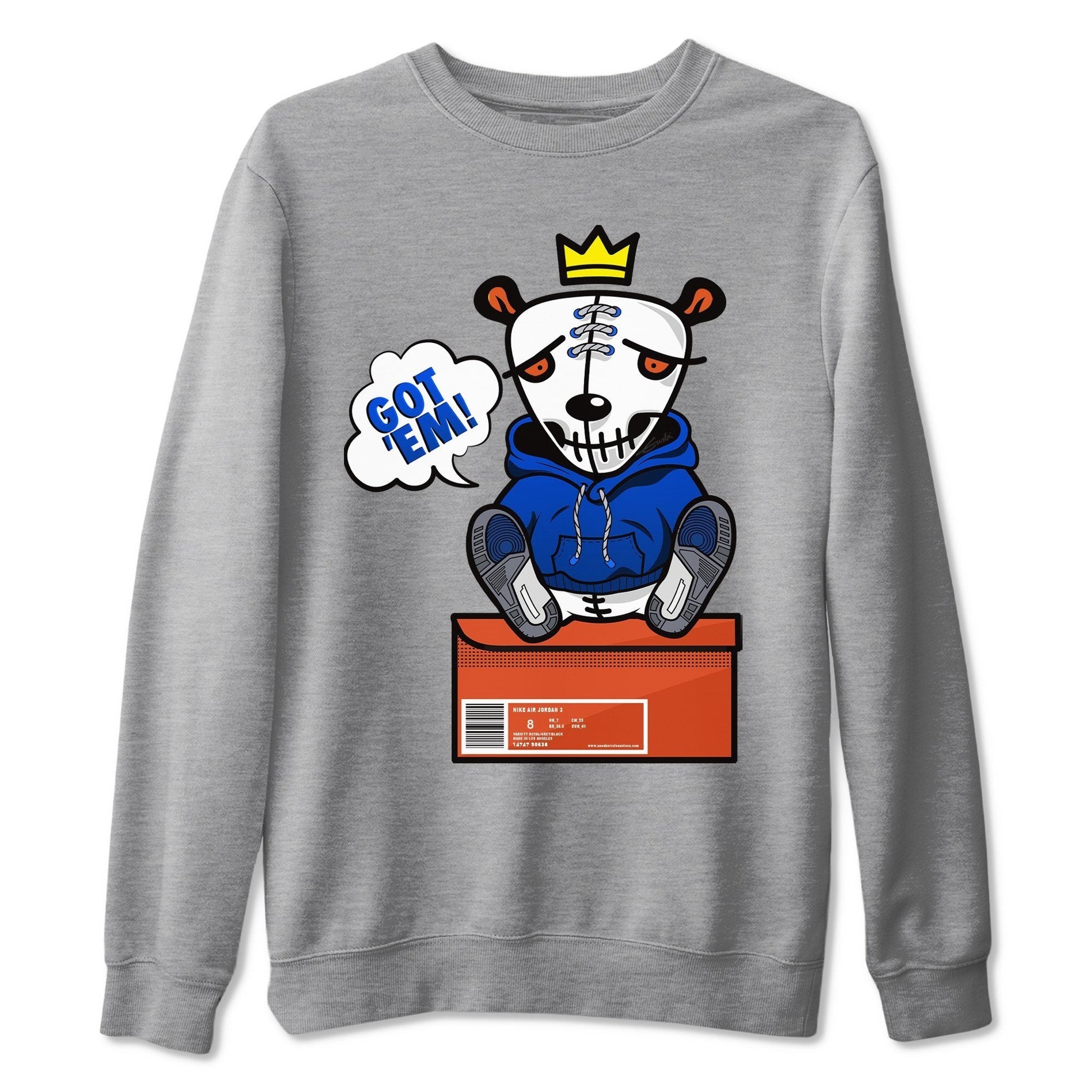 Jordan 3 Varsity Royal Sneaker Match Tees Got Em Sneaker Tees Jordan 3 Varsity Royal Sneaker Release Tees Unisex Shirts