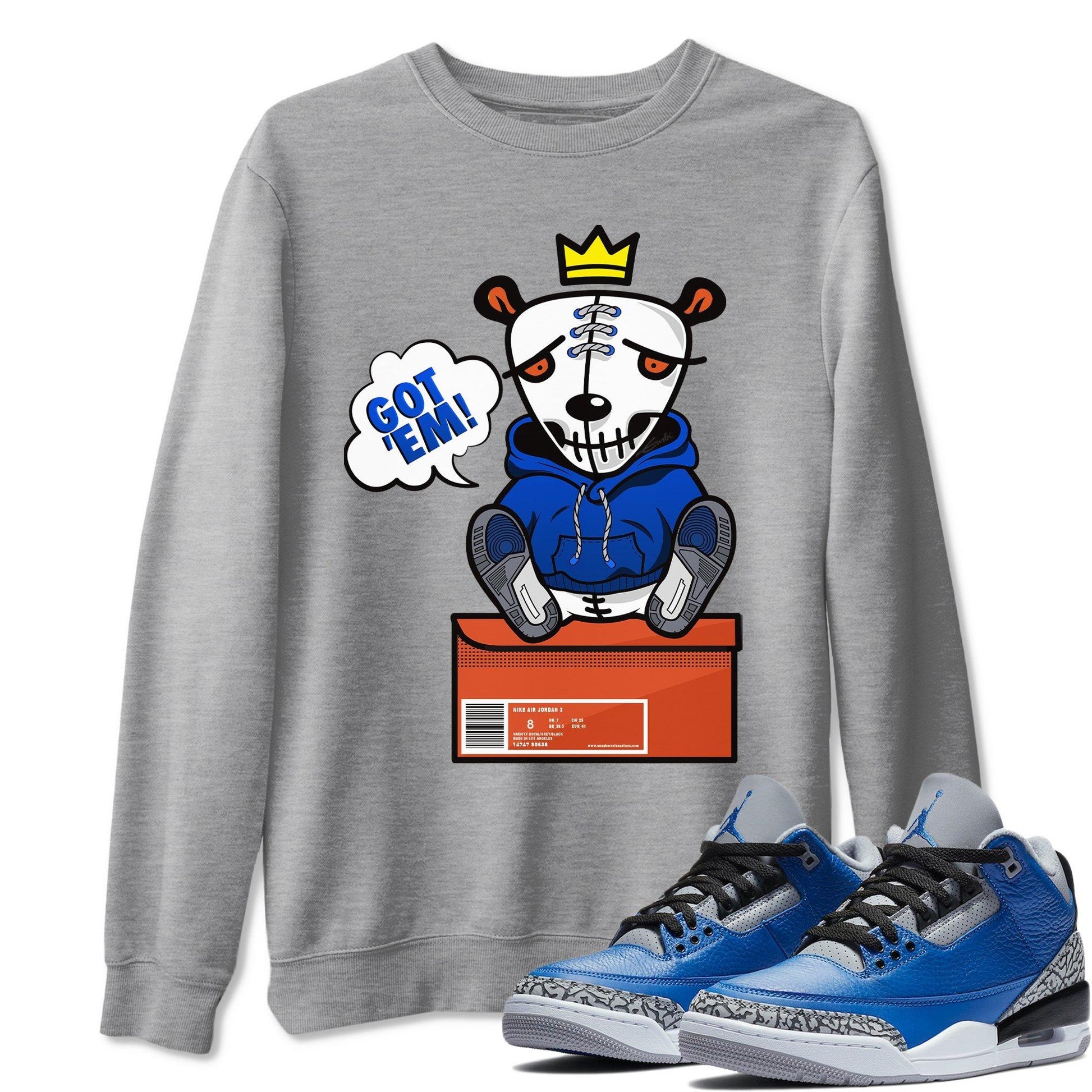 Jordan 3 Varsity Royal Sneaker Match Tees Got Em Sneaker Tees Jordan 3 Varsity Royal Sneaker Release Tees Unisex Shirts