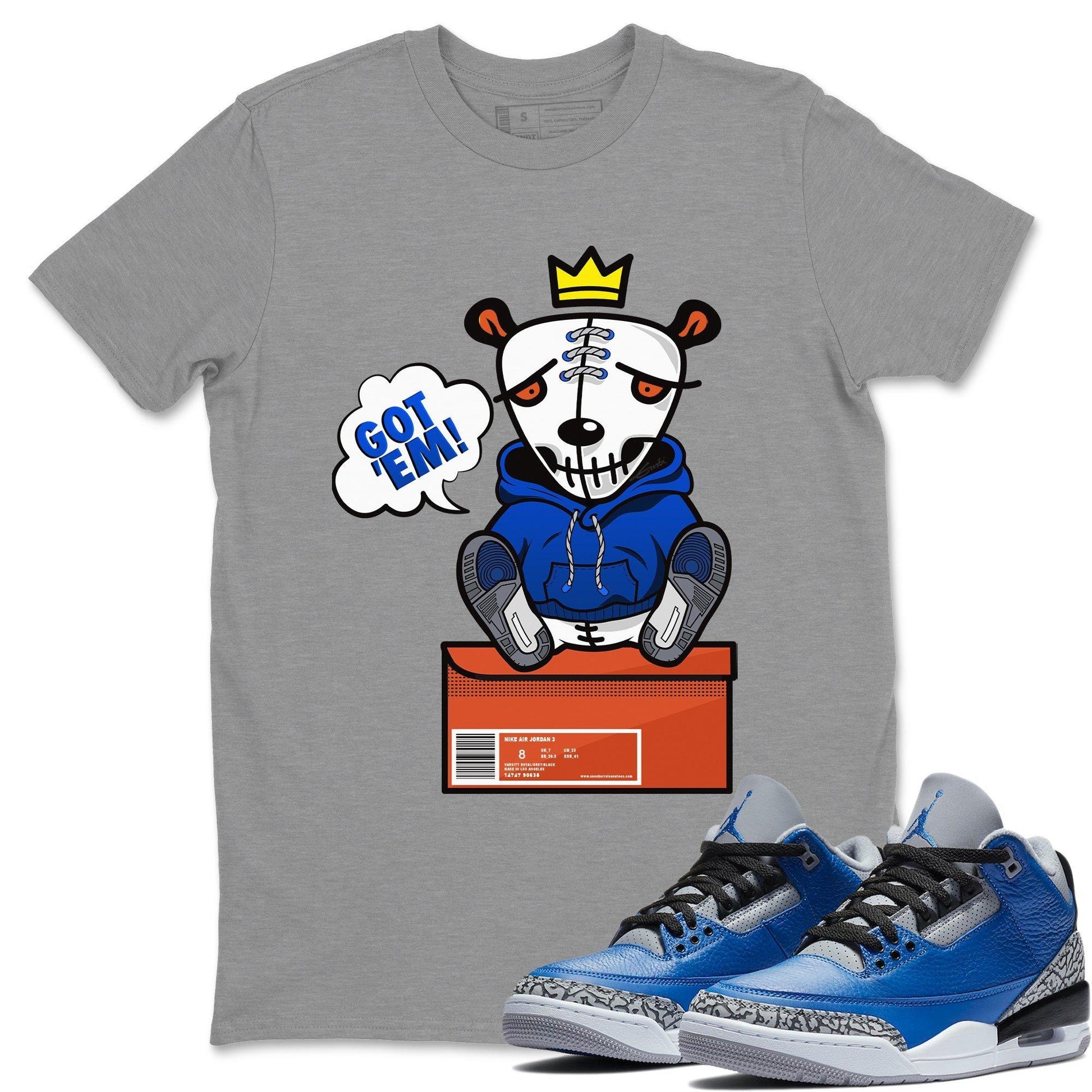 Jordan 3 Varsity Royal Sneaker Match Tees Got Em Sneaker Tees Jordan 3 Varsity Royal Sneaker Release Tees Unisex Shirts