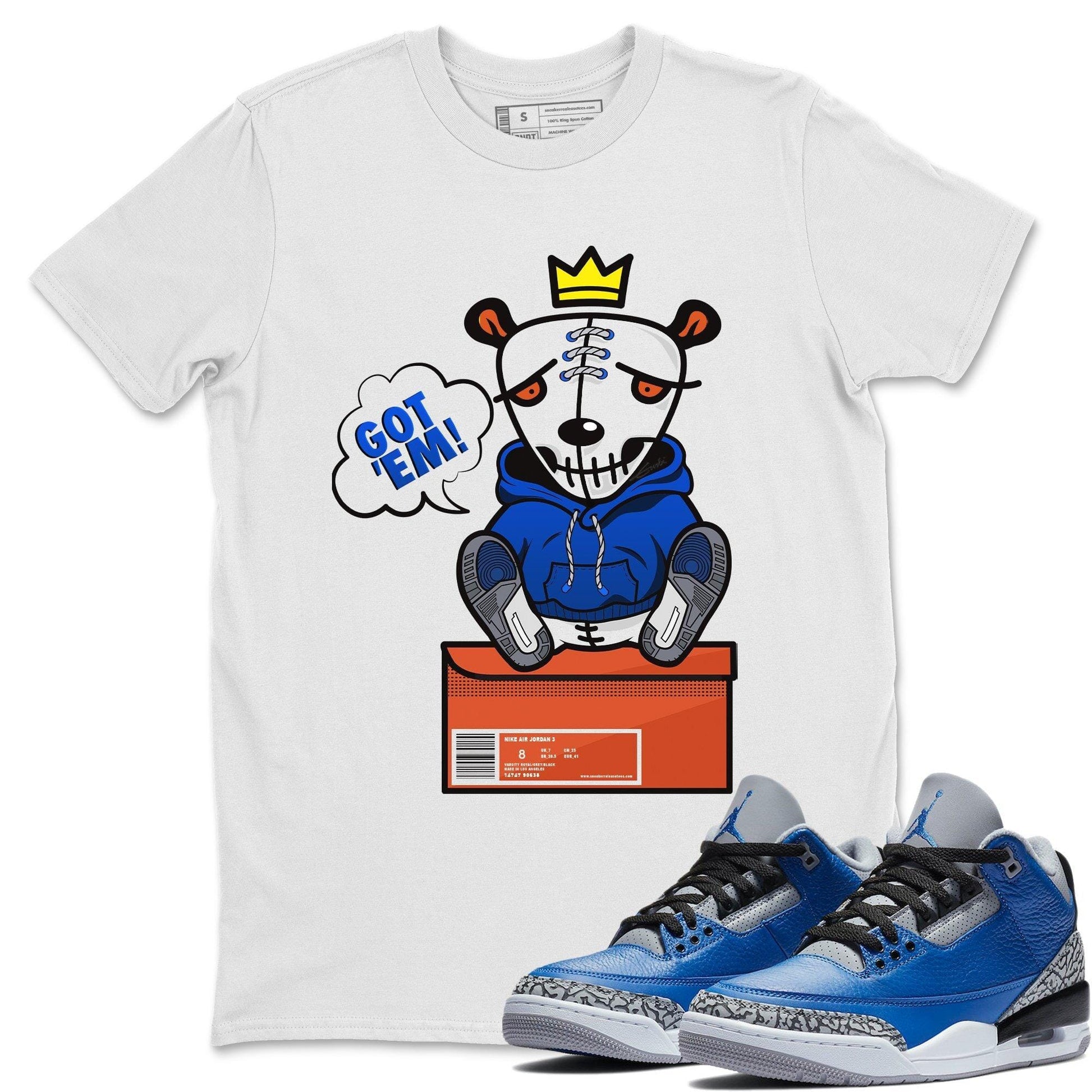 Jordan 3 Varsity Royal Sneaker Match Tees Got Em Sneaker Tees Jordan 3 Varsity Royal Sneaker Release Tees Unisex Shirts
