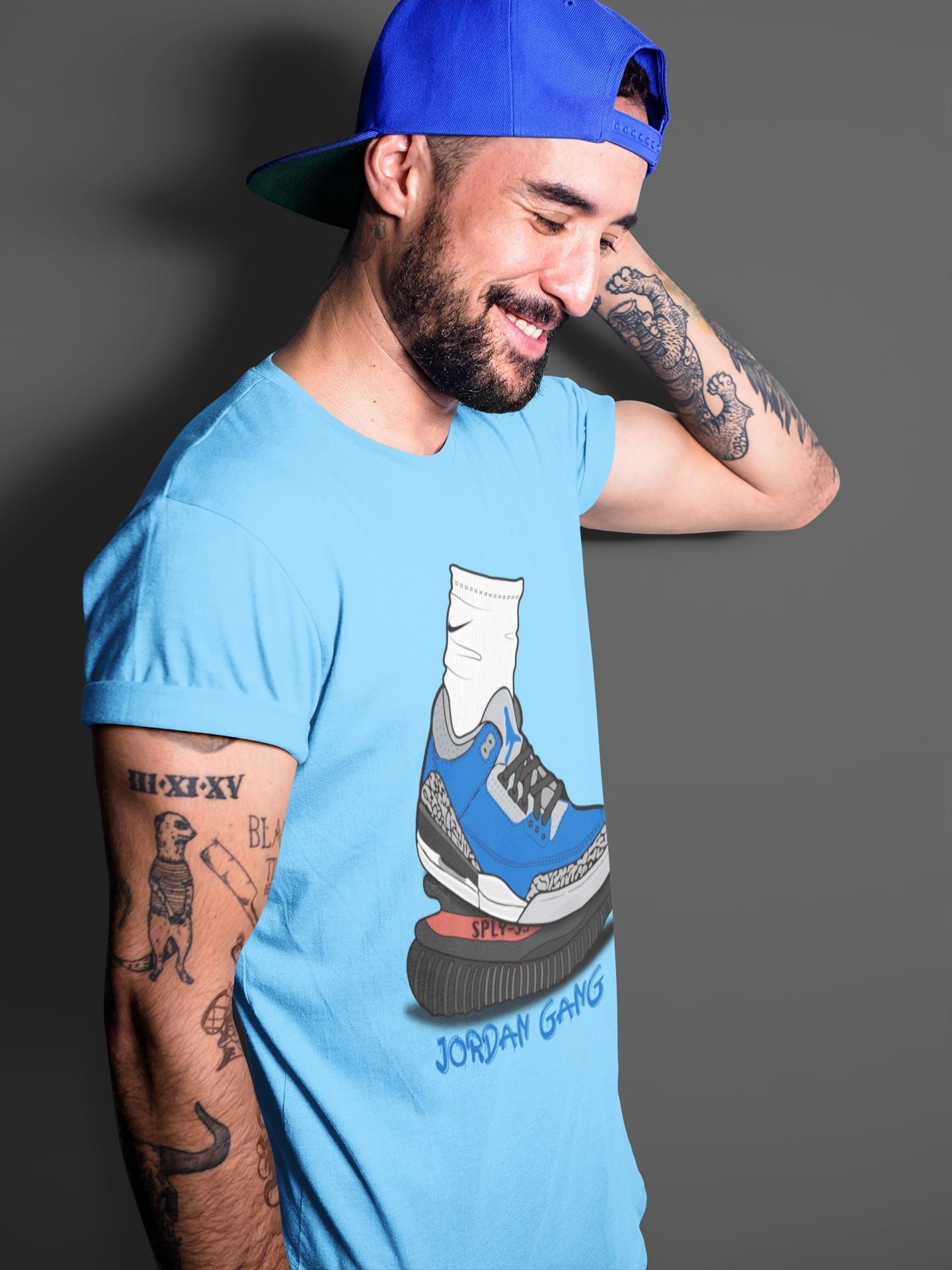 Jordan 3 Varsity Royal Sneaker Match Tees Jordan Gang Sneaker Tees Jordan 3 Varsity Royal Sneaker Release Tees Unisex Shirts