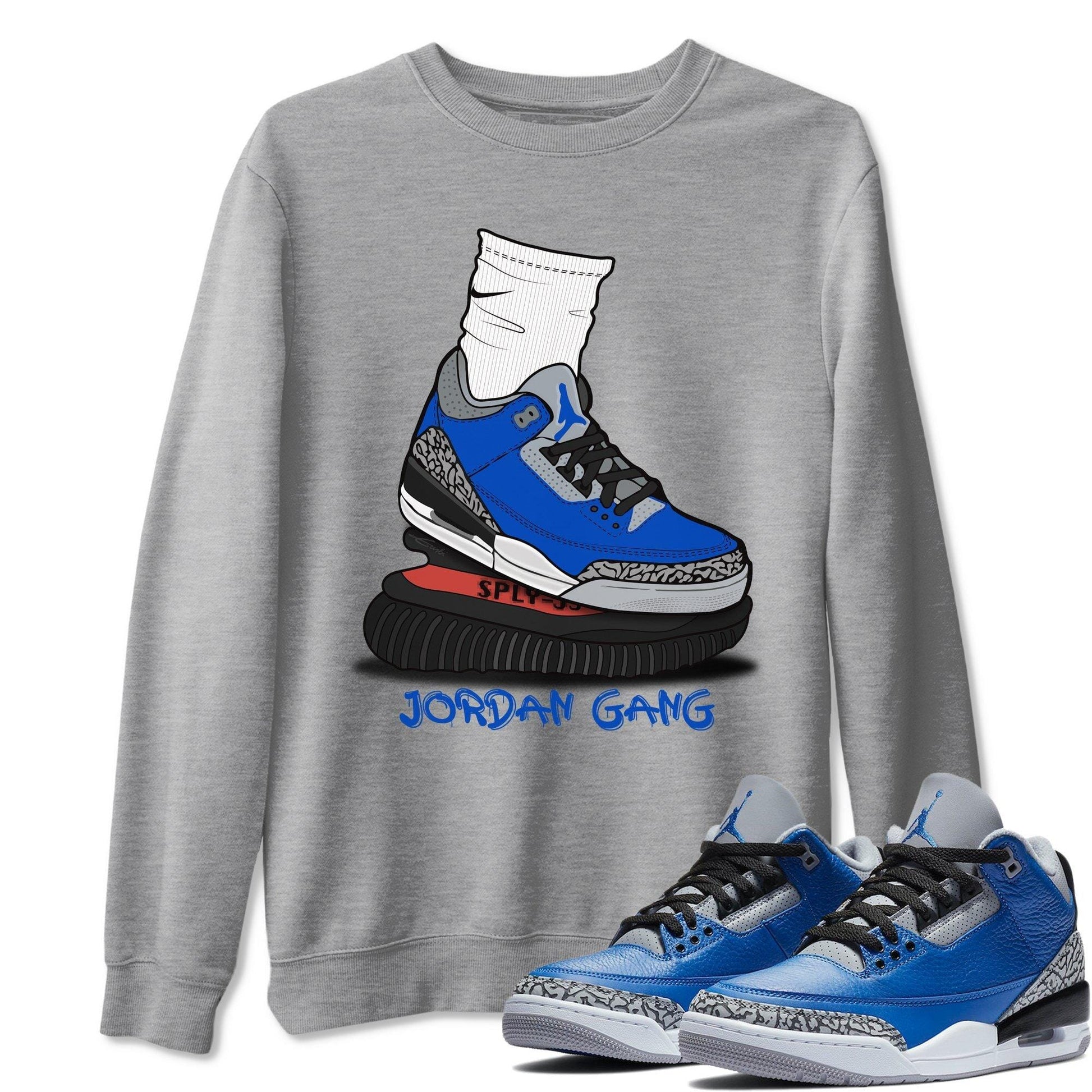 Jordan 3 Varsity Royal Sneaker Match Tees Jordan Gang Sneaker Tees Jordan 3 Varsity Royal Sneaker Release Tees Unisex Shirts