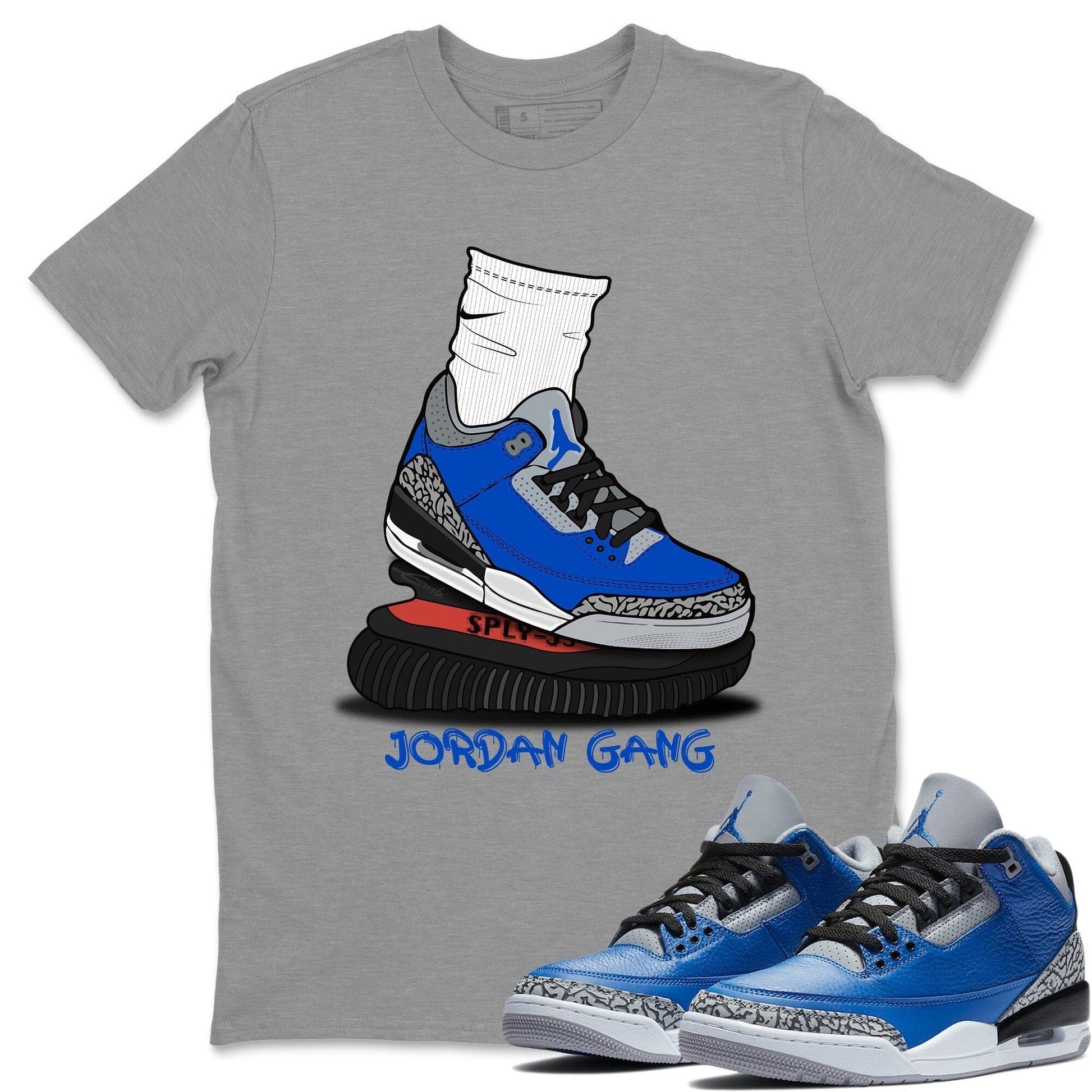 Jordan 3 Varsity Royal Sneaker Match Tees Jordan Gang Sneaker Tees Jordan 3 Varsity Royal Sneaker Release Tees Unisex Shirts