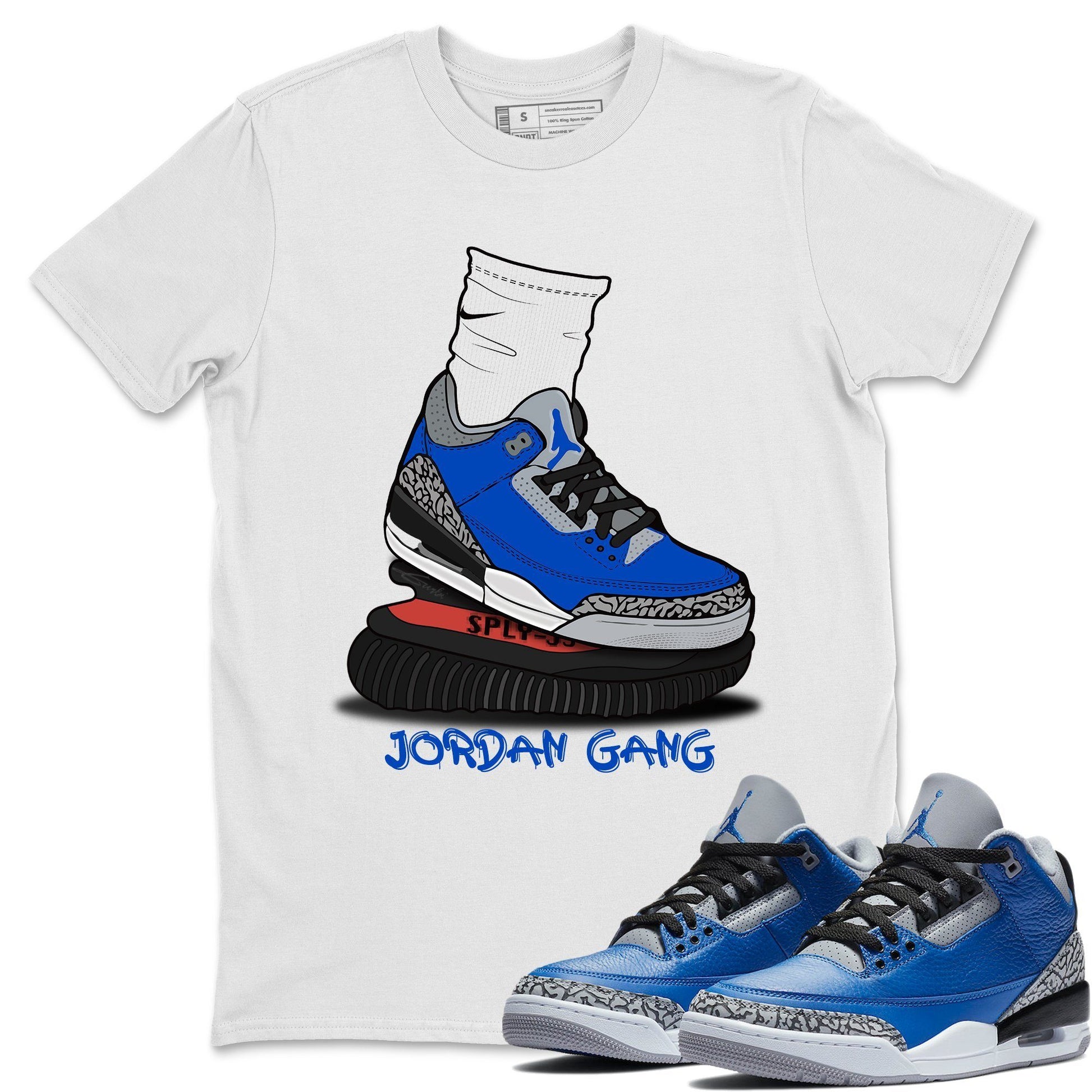 Jordan 3 Varsity Royal Sneaker Match Tees Jordan Gang Sneaker Tees Jordan 3 Varsity Royal Sneaker Release Tees Unisex Shirts
