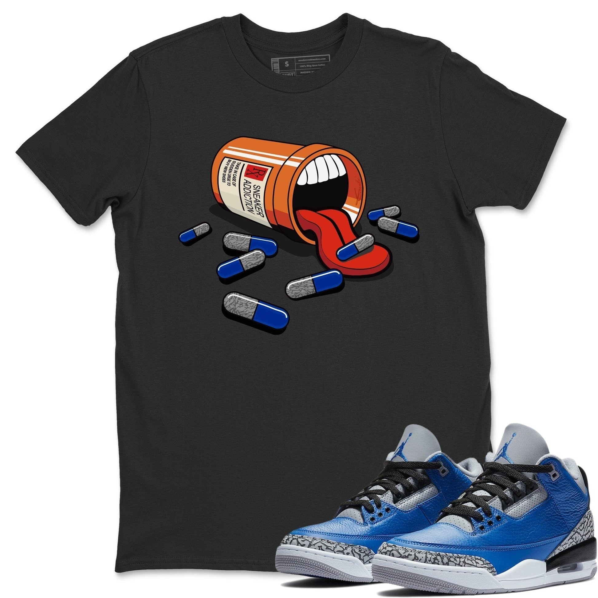 Jordan 3 Varsity Royal Sneaker Match Tees Sneaker Addiction Sneaker Tees Jordan 3 Varsity Royal Sneaker Release Tees Unisex Shirts