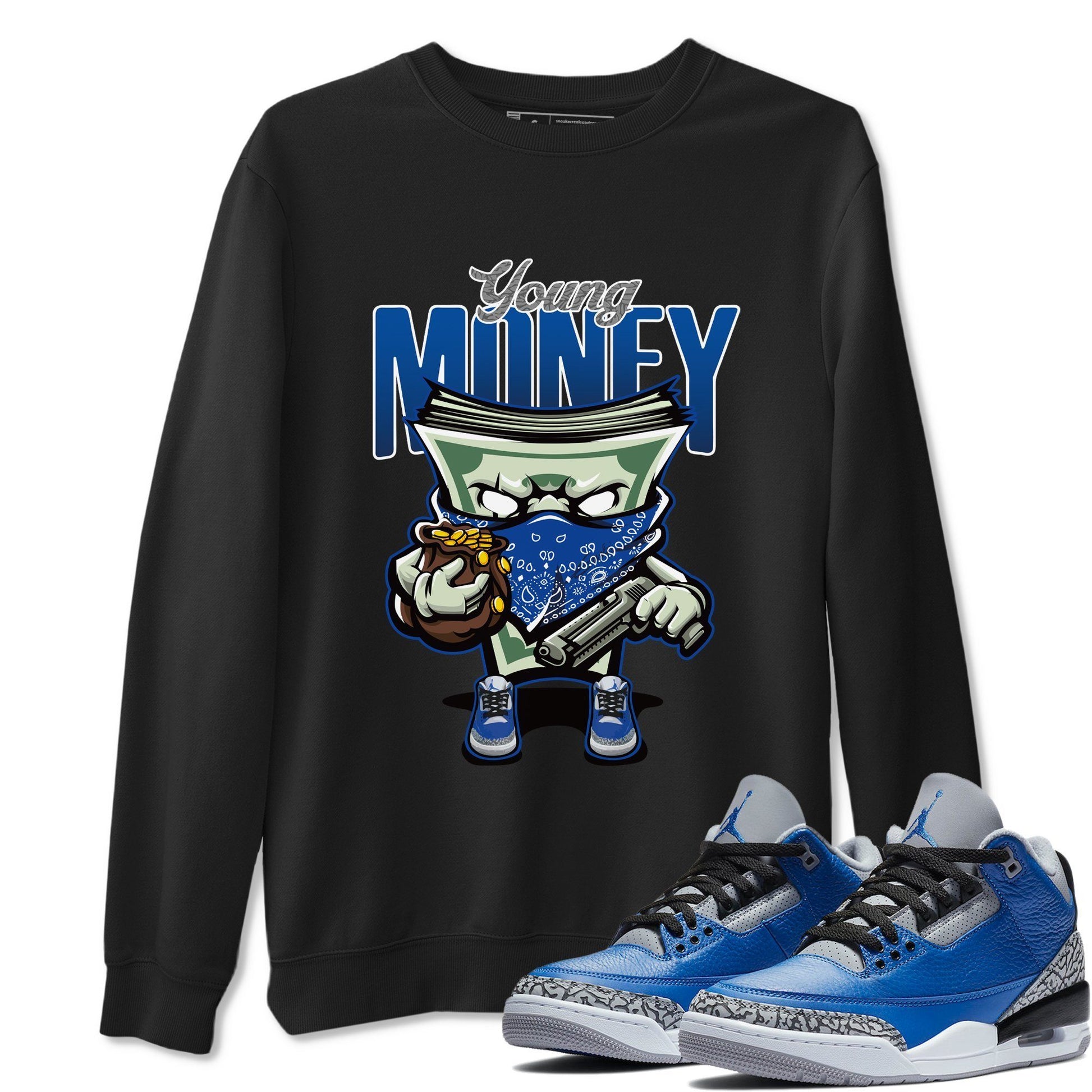 Jordan 3 Varsity Royal Sneaker Match Tees Young Money Sneaker Tees Jordan 3 Varsity Royal Sneaker Release Tees Unisex Shirts