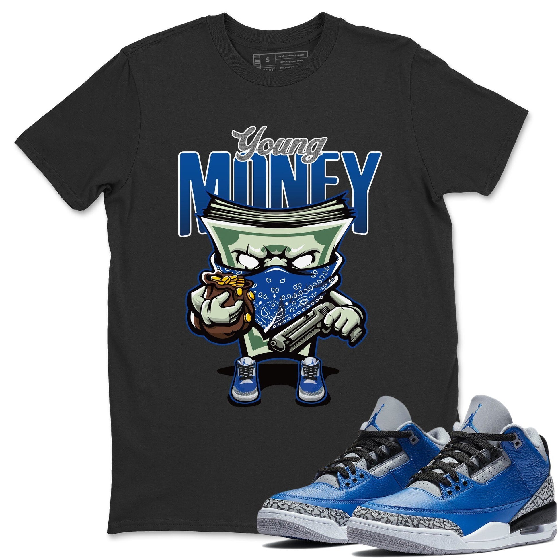 Jordan 3 Varsity Royal Sneaker Match Tees Young Money Sneaker Tees Jordan 3 Varsity Royal Sneaker Release Tees Unisex Shirts