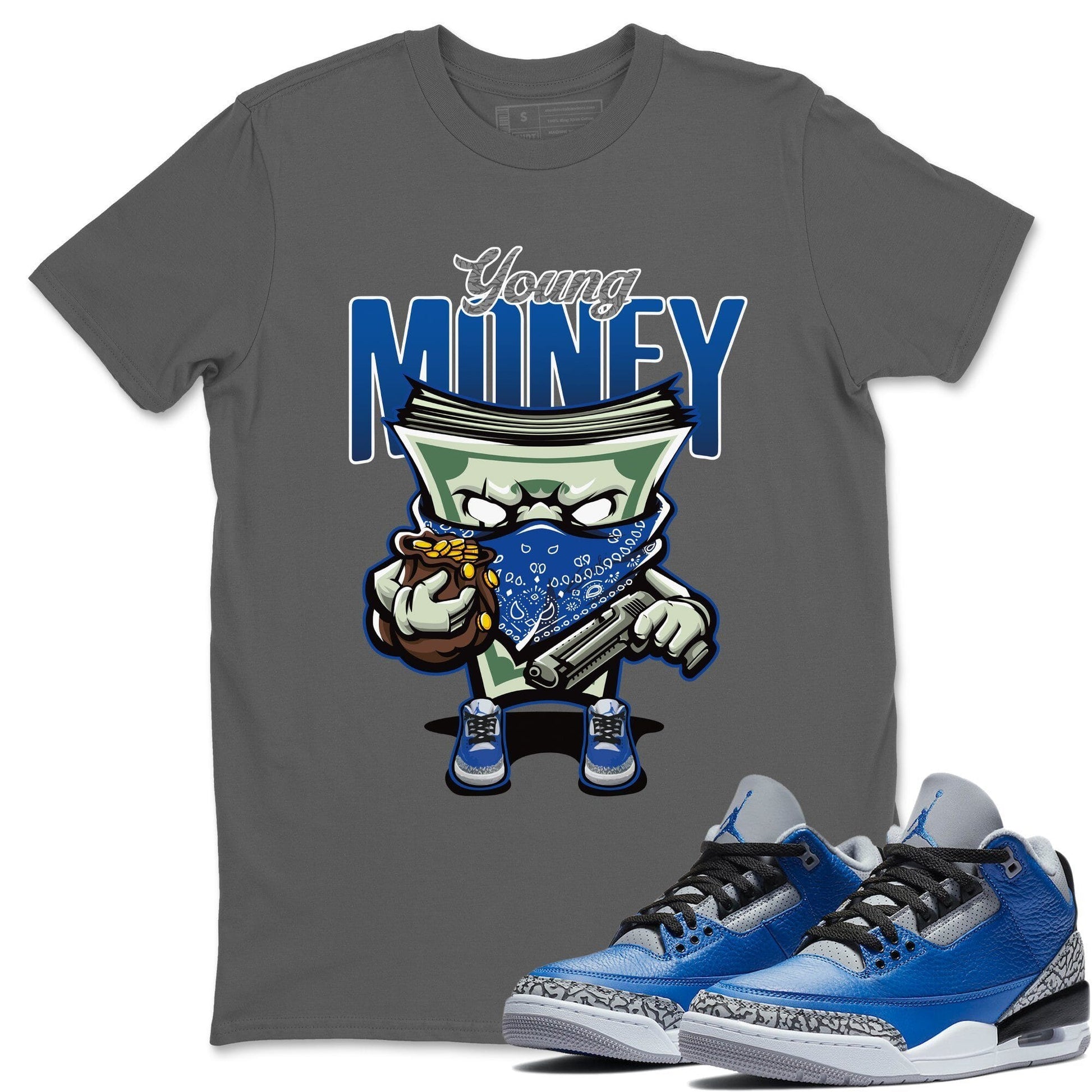 Jordan 3 Varsity Royal Sneaker Match Tees Young Money Sneaker Tees Jordan 3 Varsity Royal Sneaker Release Tees Unisex Shirts