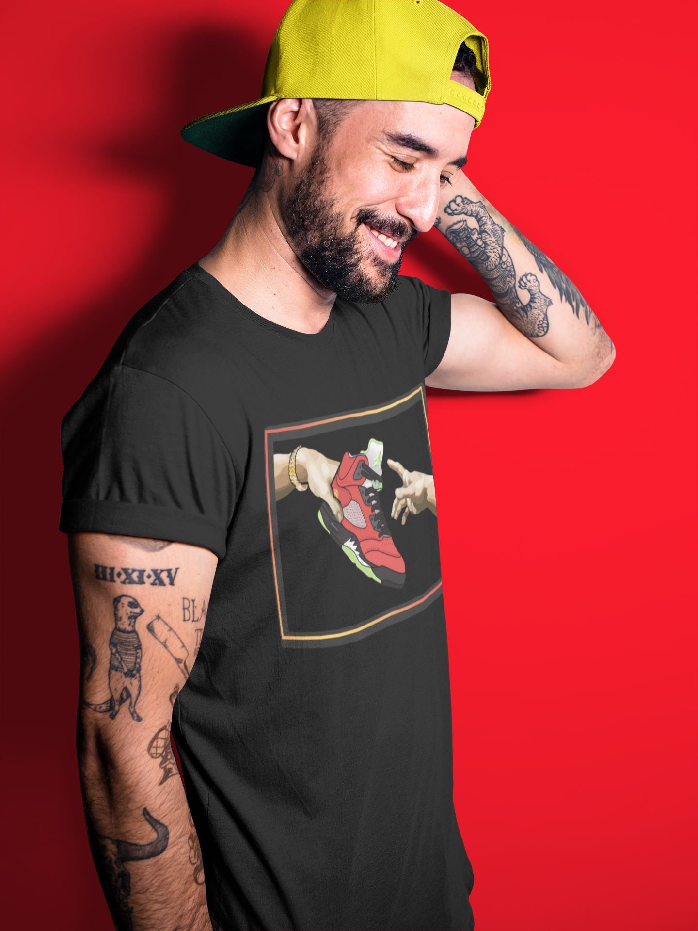 Jordan 5 What The Sneaker Match Tees Adam's Creation Sneaker Tees Jordan 5 What The Sneaker Release Tees Unisex Shirts