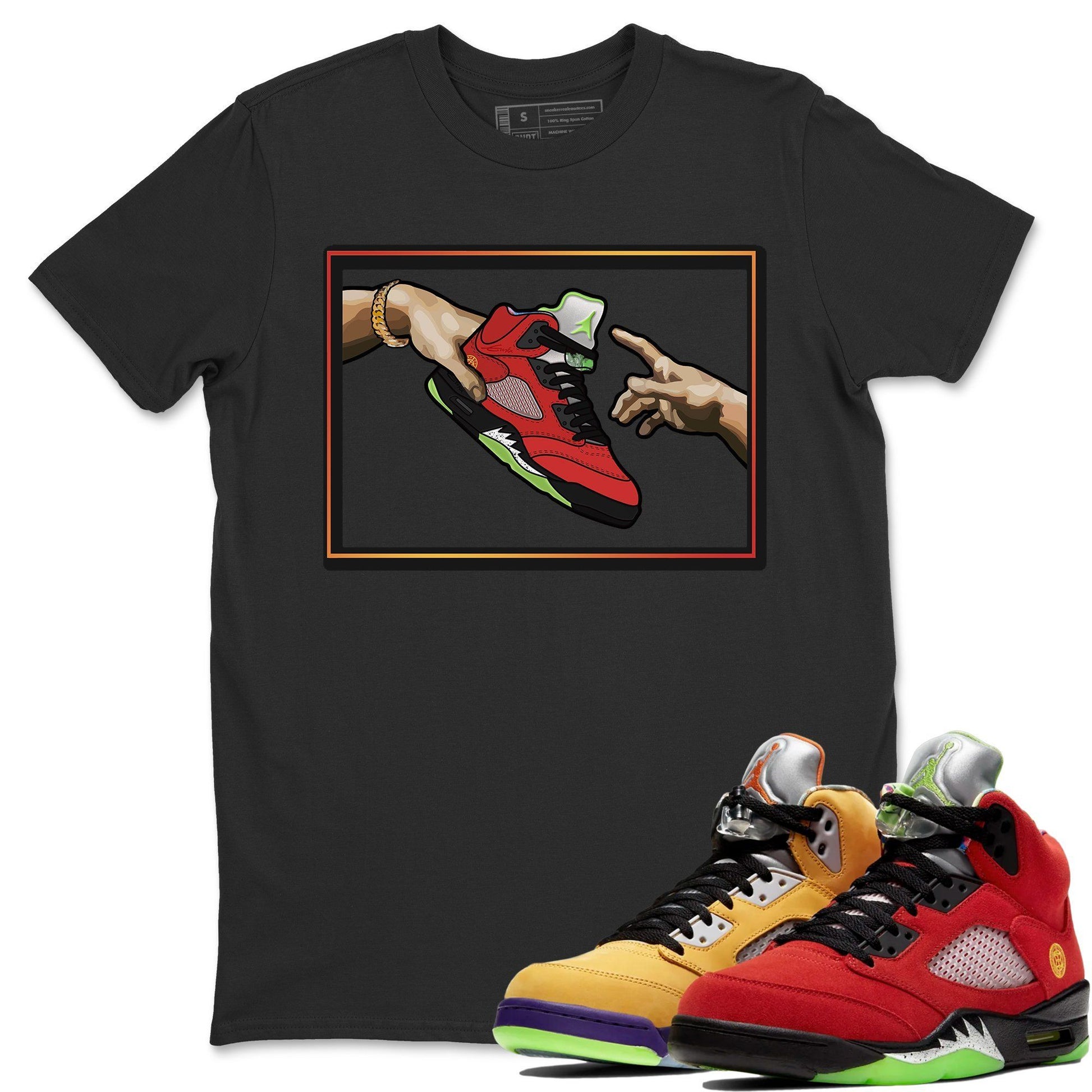 Jordan 5 What The Sneaker Match Tees Adam's Creation Sneaker Tees Jordan 5 What The Sneaker Release Tees Unisex Shirts
