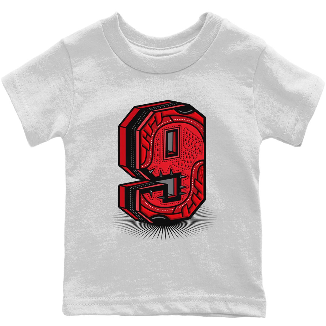 Jordan 9 Chile Red Sneaker Match Tees Nine Statue Sneaker Tees Jordan 9 Chile Red Sneaker Release Tees Kids Shirts