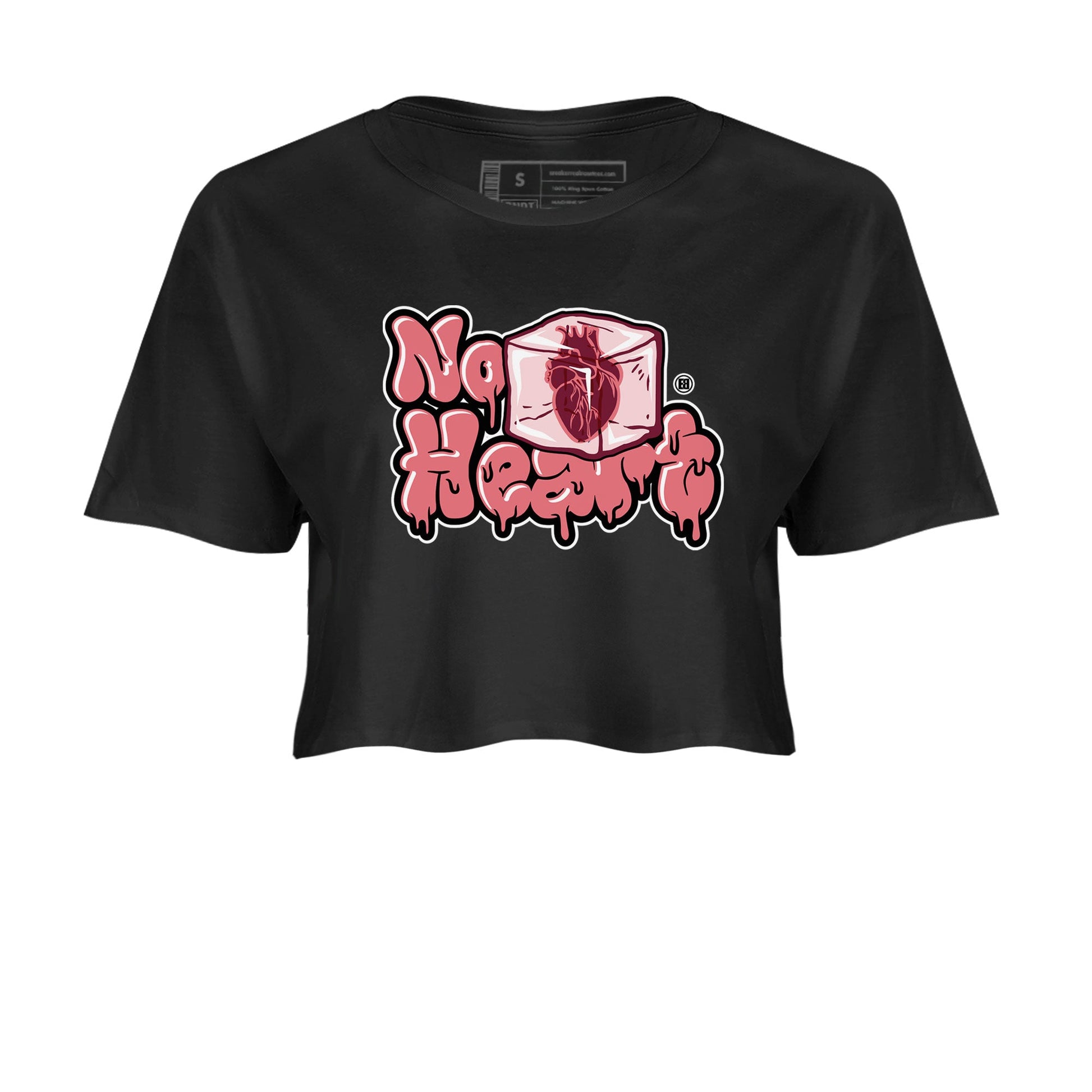 Dunk Valentines Day shirt to match jordans No Hearts sneaker tees Dunk Low Valentine's Day SNRT Sneaker Release Tees Black 2 Crop T-Shirt