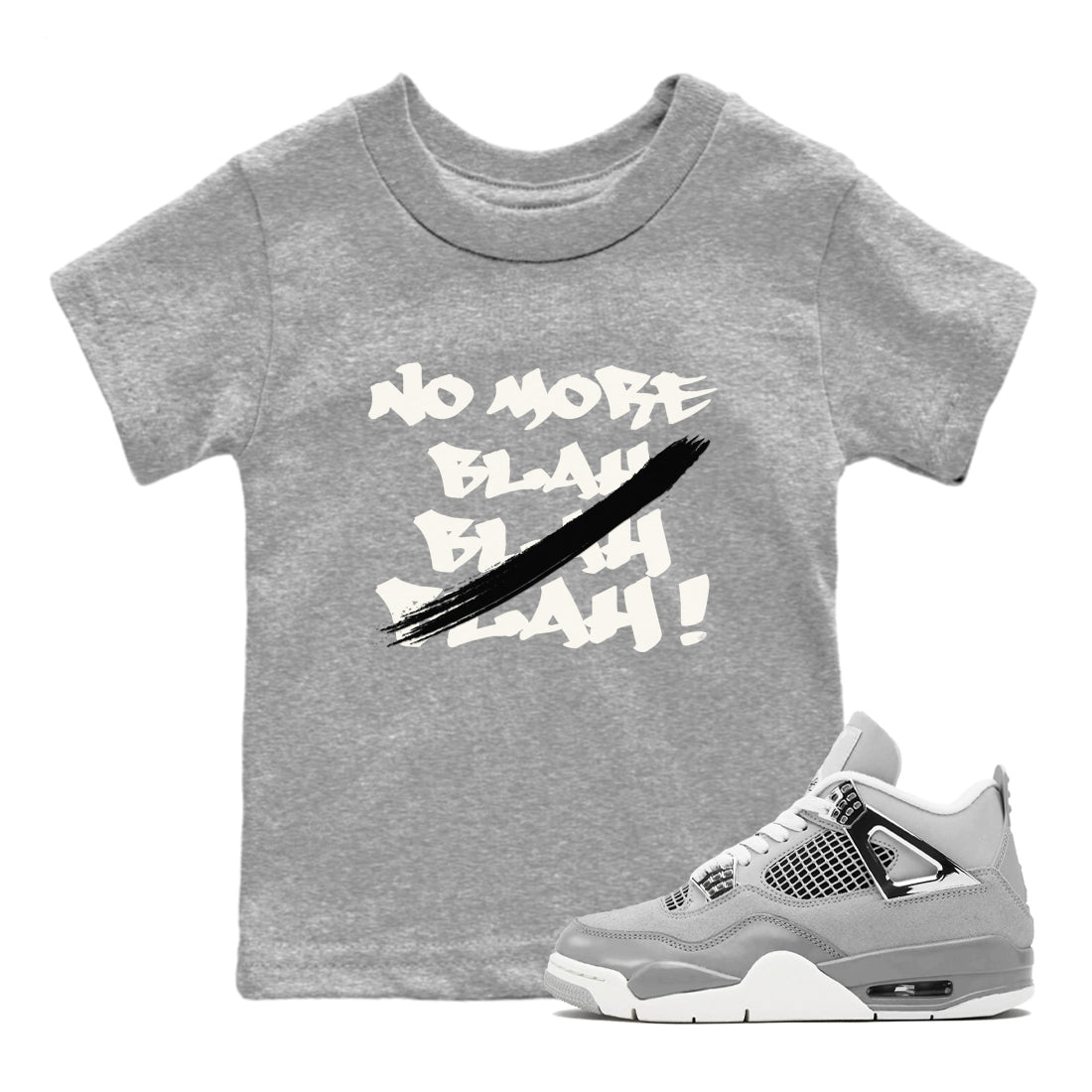 AJ4 Frozen Moments shirt to match jordans No More Blah sneaker tees Crew Neck AJ4 Frozen Moments SNRT Sneaker Release Tees Baby Toddler Heather Grey 1 T-Shirt