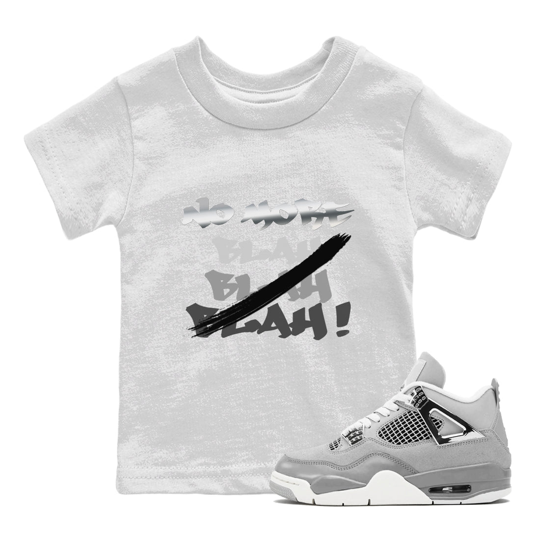 AJ4 Frozen Moments shirt to match jordans No More Blah sneaker tees Crew Neck AJ4 Frozen Moments SNRT Sneaker Release Tees Baby Toddler White 1 T-Shirt